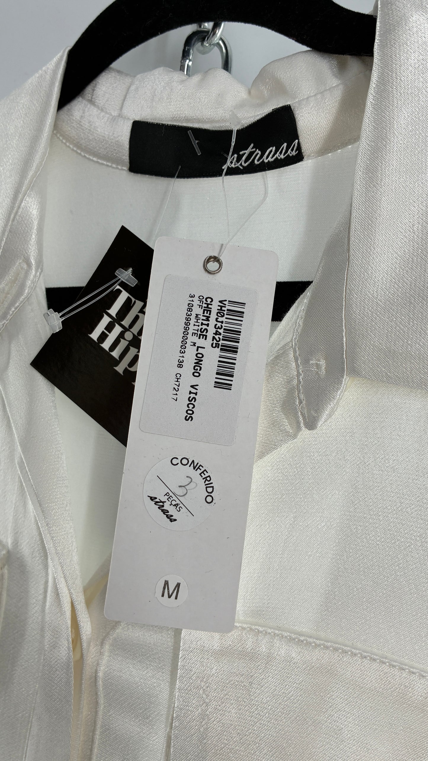 ST. BRAND BY STRASS White Button Up Style Dress with Tags Attached (Medium)