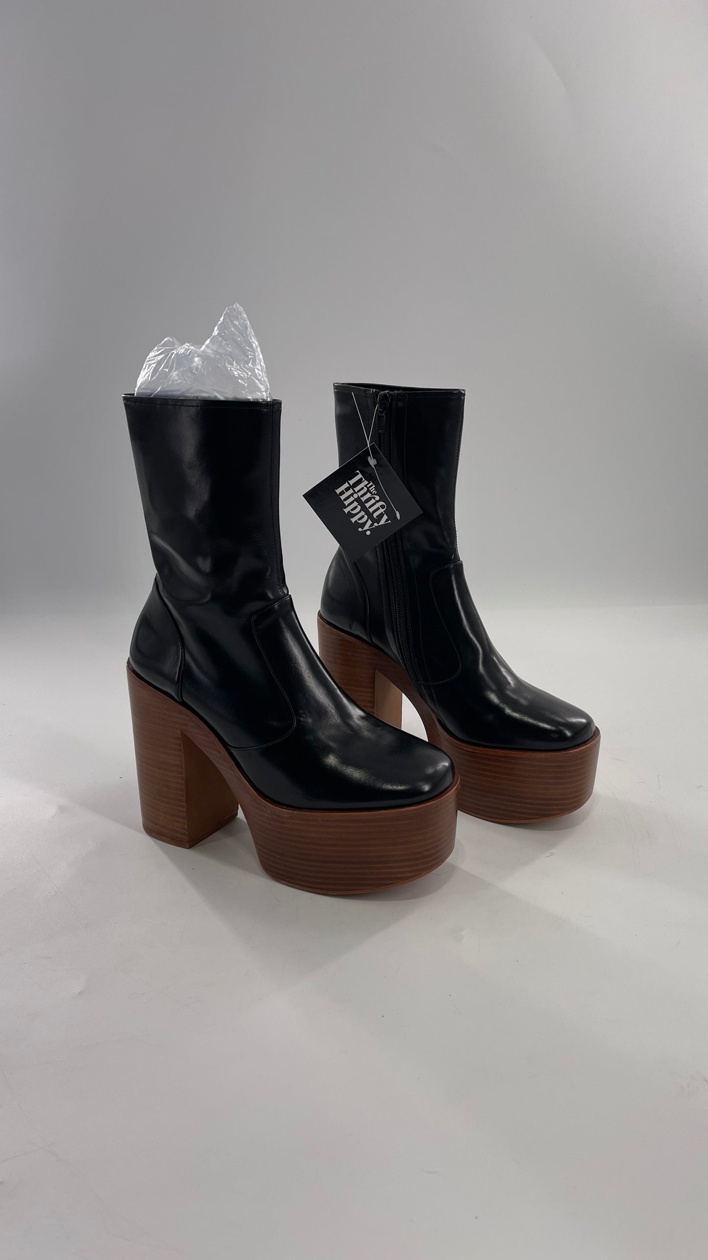 Jeffrey Campbell Mexique Black Boot with Platform And Chunky Wooden Heel (8)