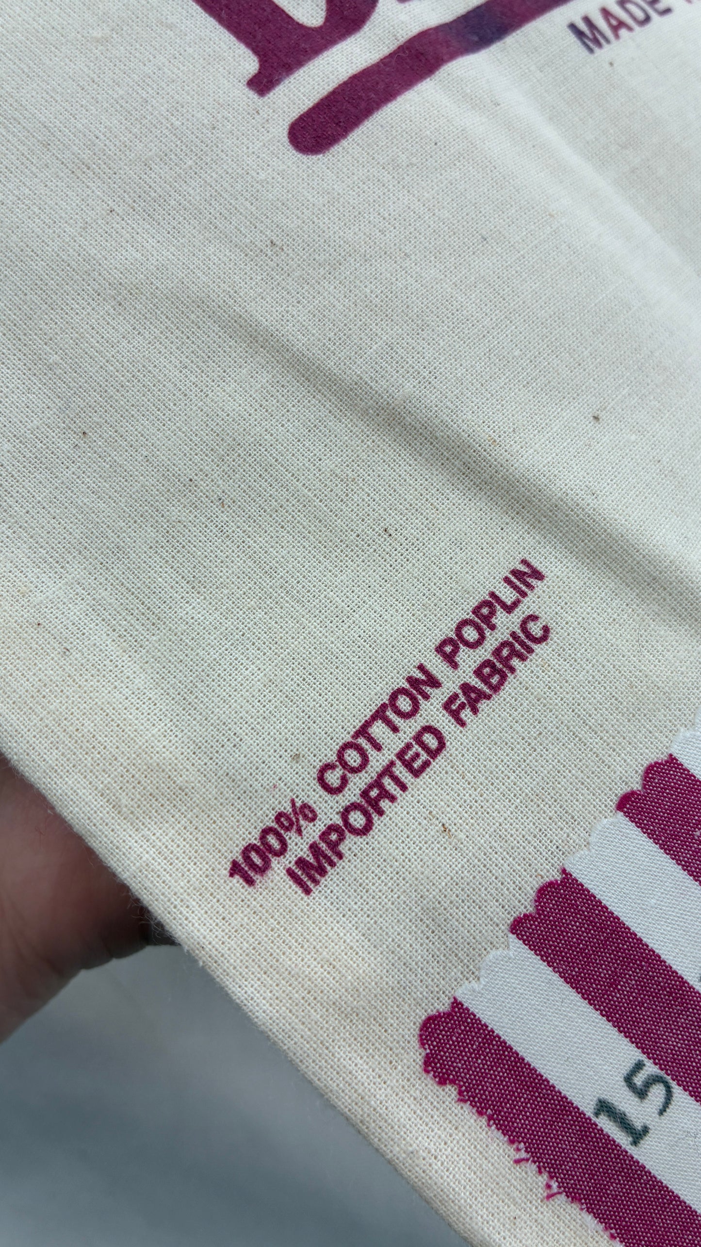 Vintage BD BAGGIES 100% Cotton Poplin Drawstring Bags