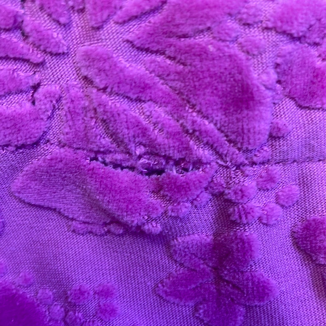 Urban Outfitters Purple/Pink Raised Chenille Floral Flares (Small)
