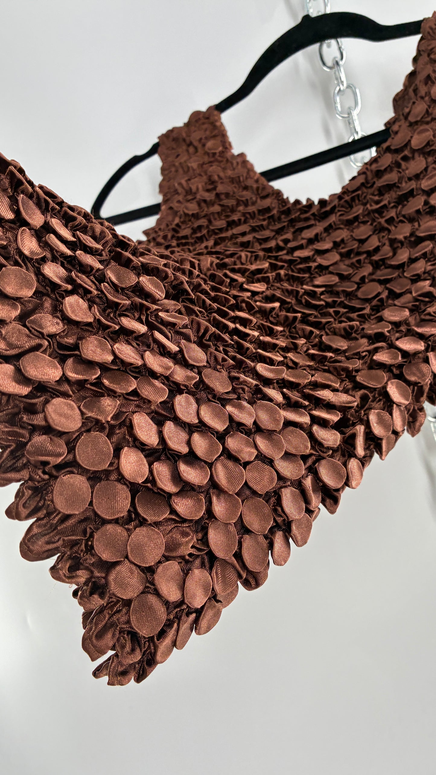 Vintage 1990s Brown Textured Popcorn Camisole (OS)