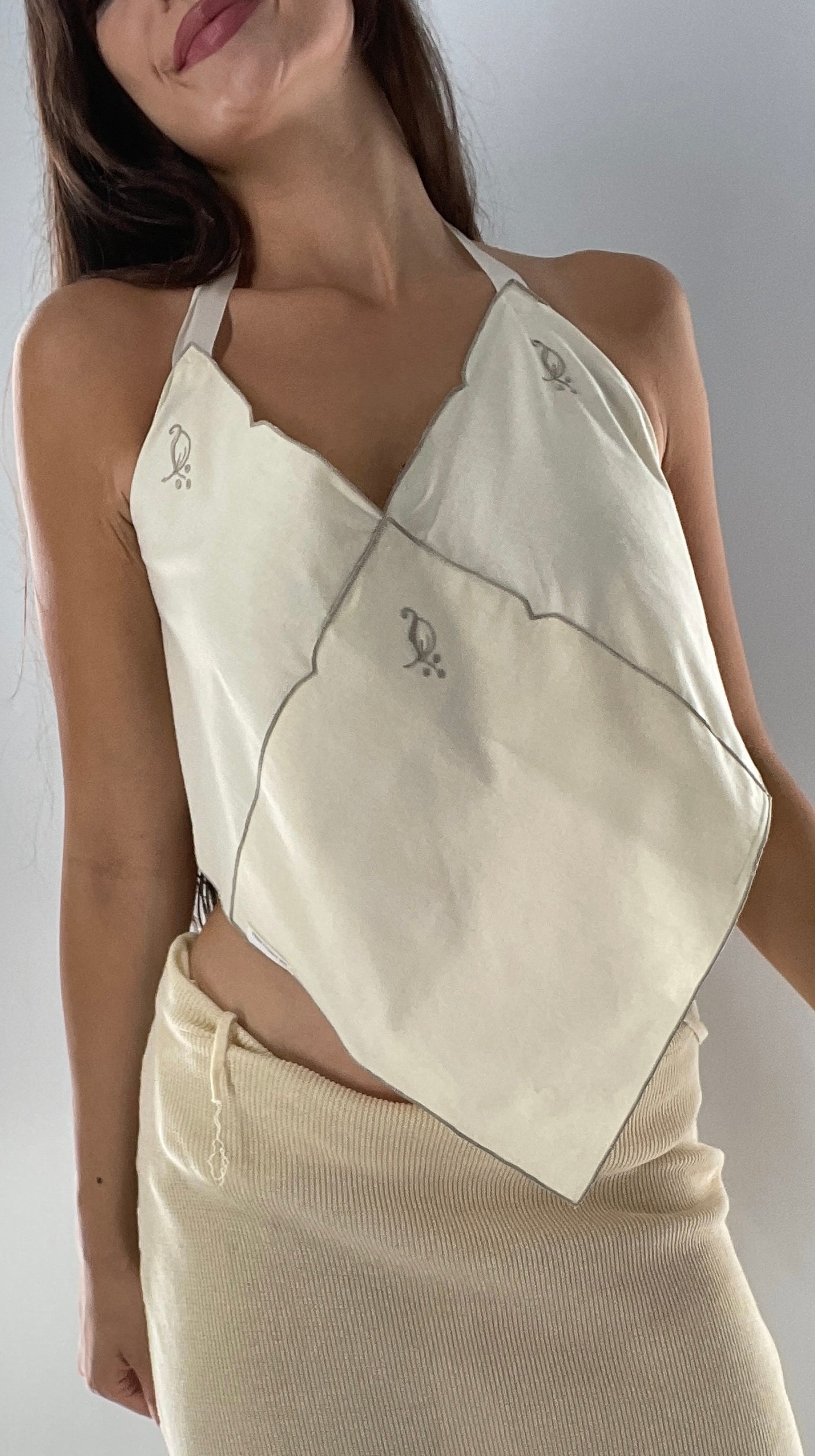 Handmade Handkerchief Backless Top