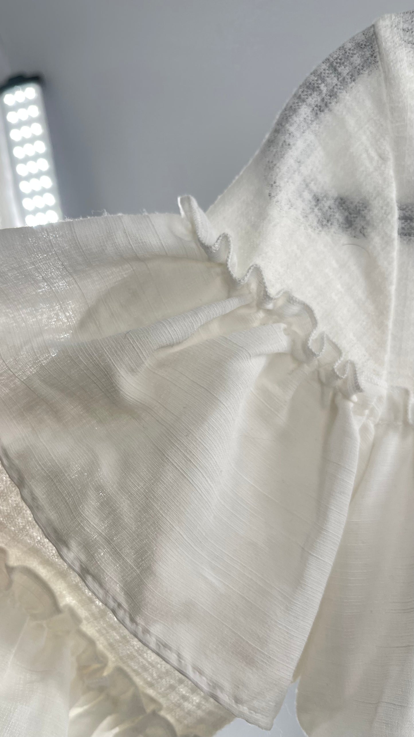 For Love and Lemons English Factory White Ruffle Cloud Blouse with Tags Attached (XS)