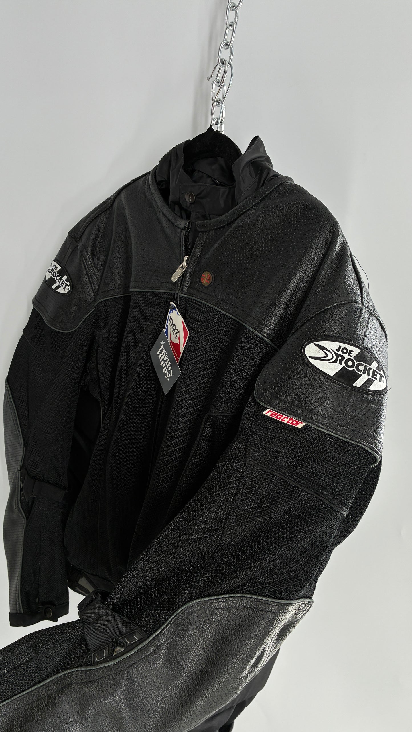 Vintage JOE ROCKET Padded Motorcycle Jacket with Tags Attached (XXL)