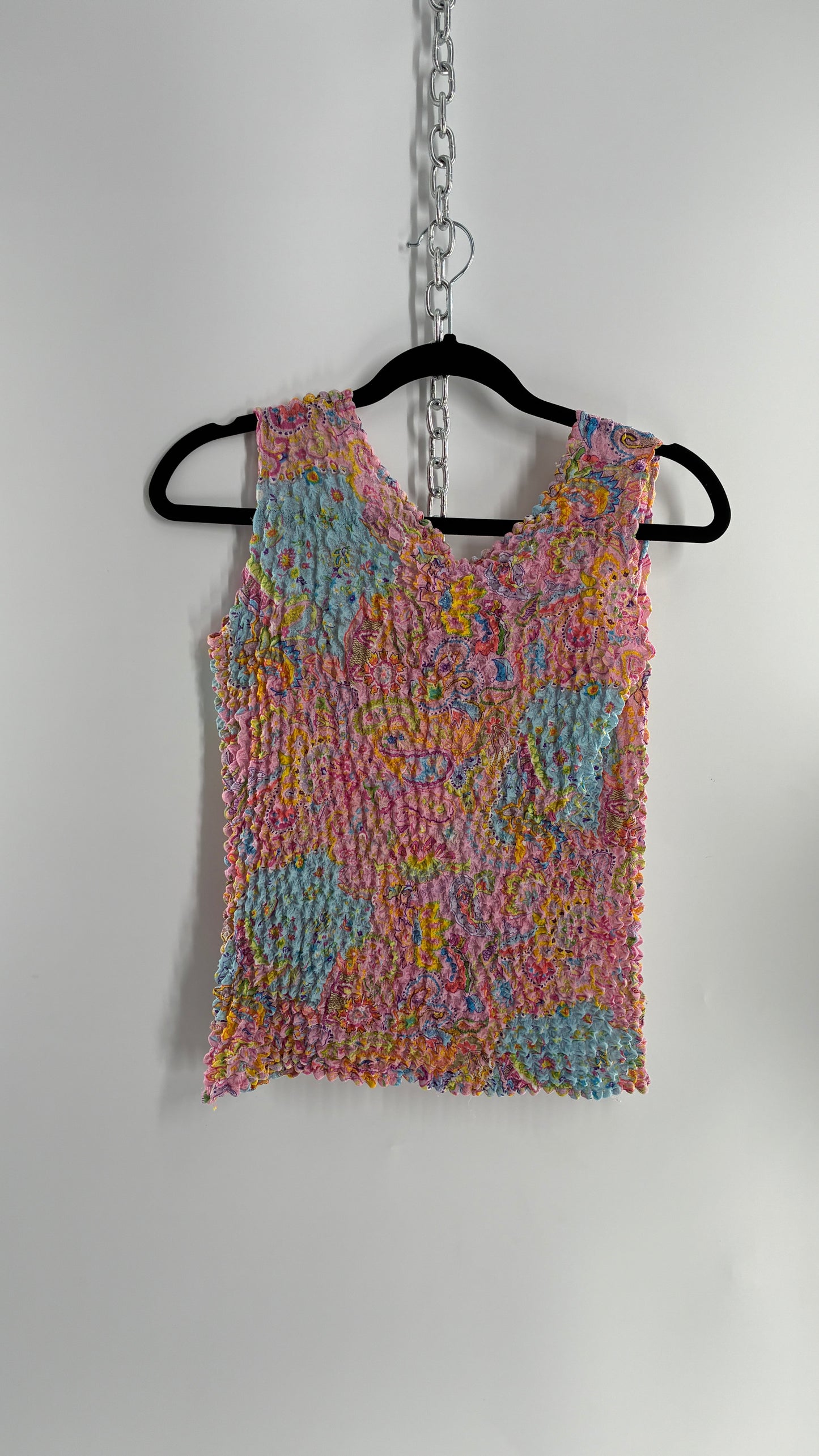 Vintage 1990s Patterned Popcorn Camisole (One Size)
