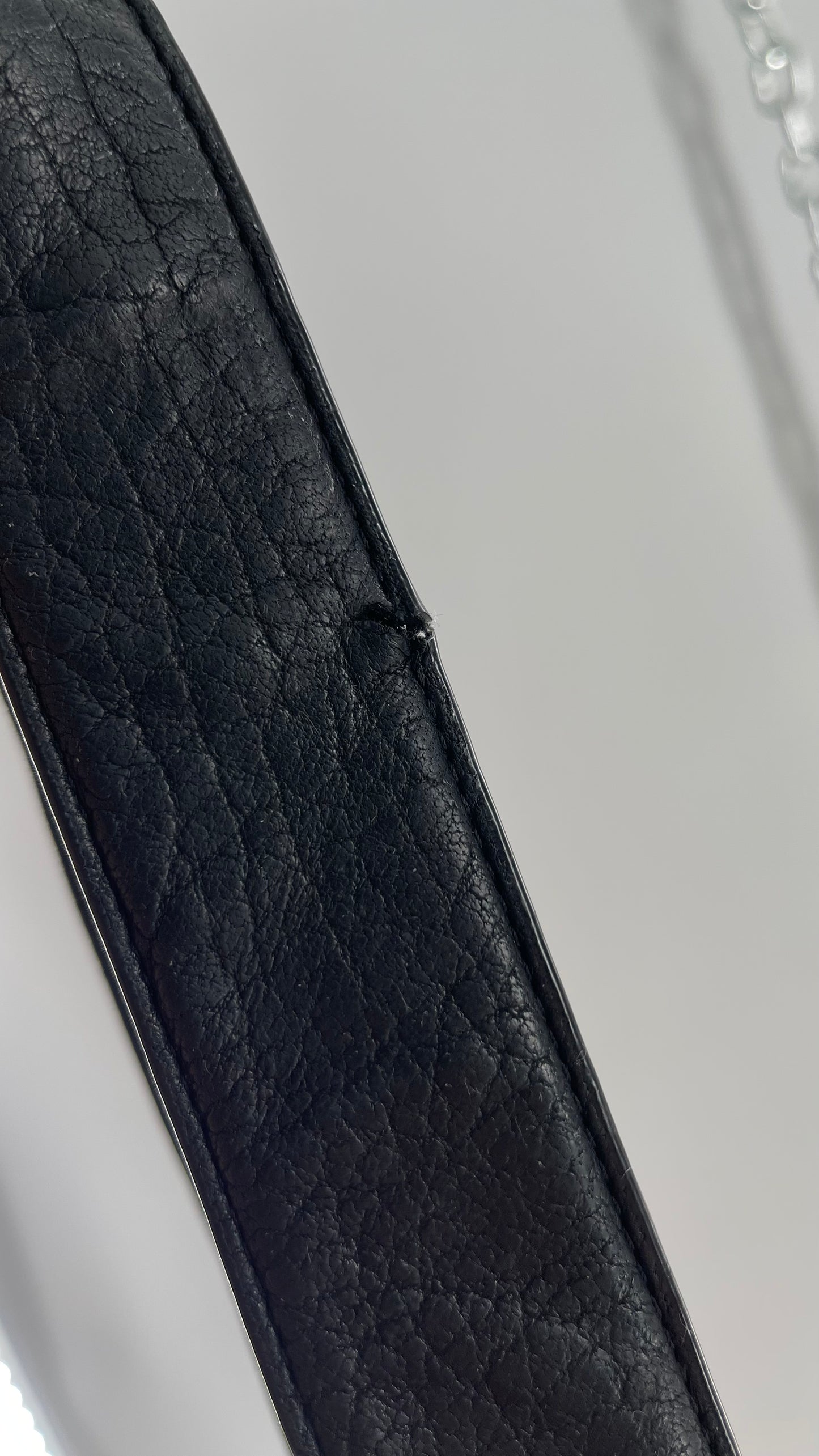 ALL SAINTS Black Leather Zippered Bag
