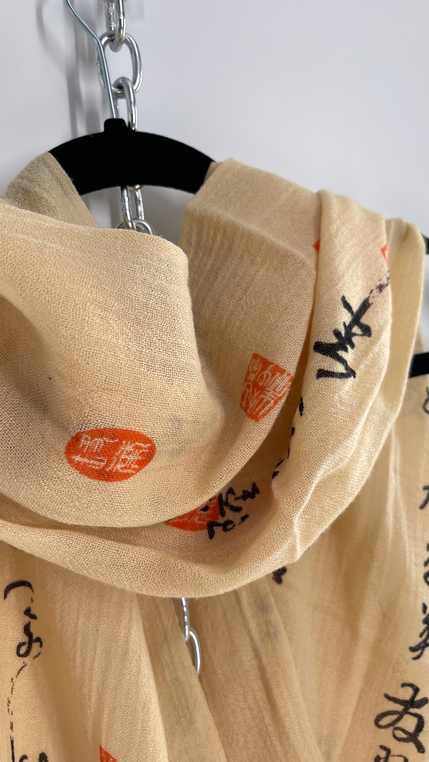 Vintage Japanese Tassel Scarf