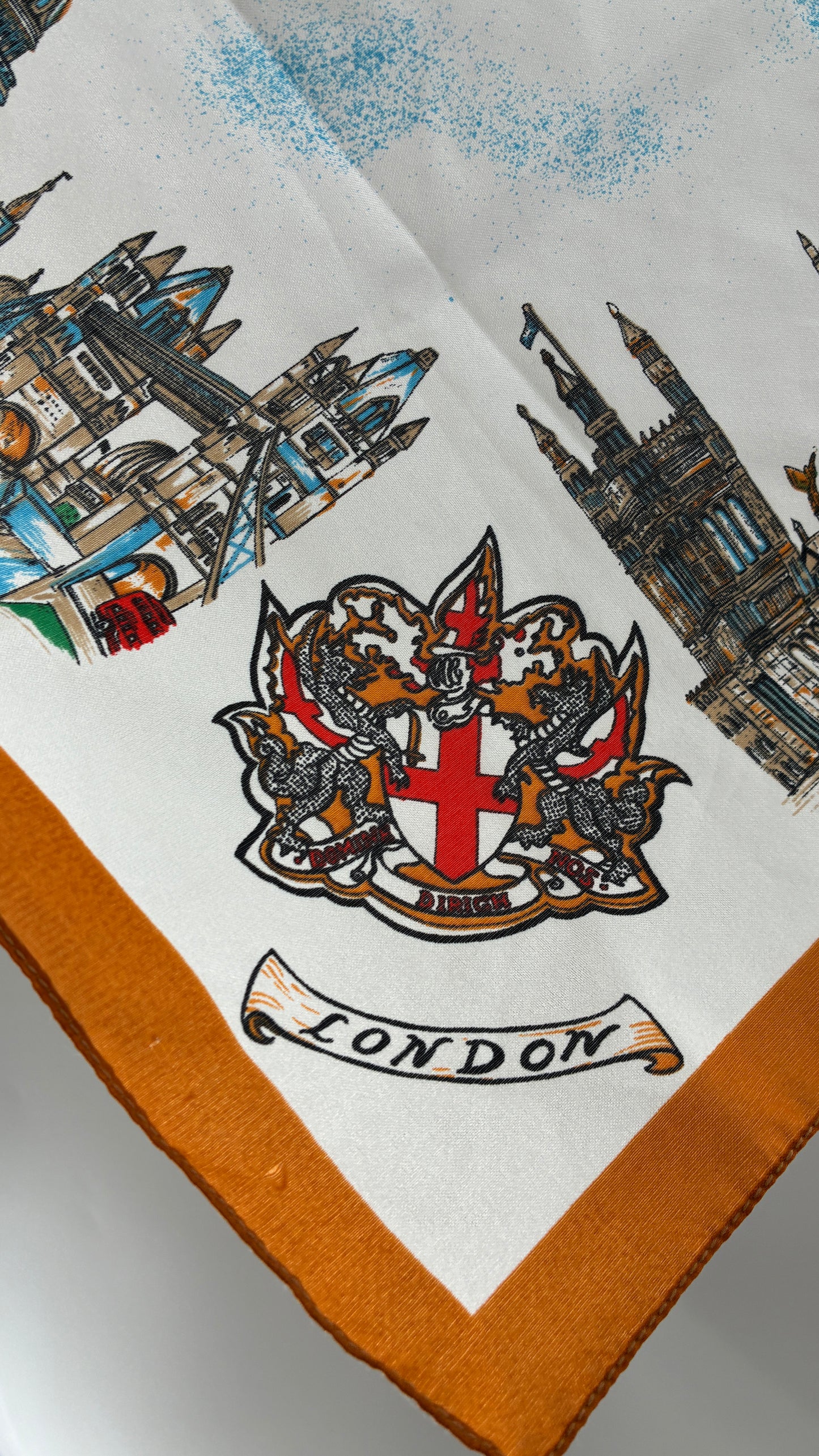 Vintage LONDON Skyline Scarf Made in Italy