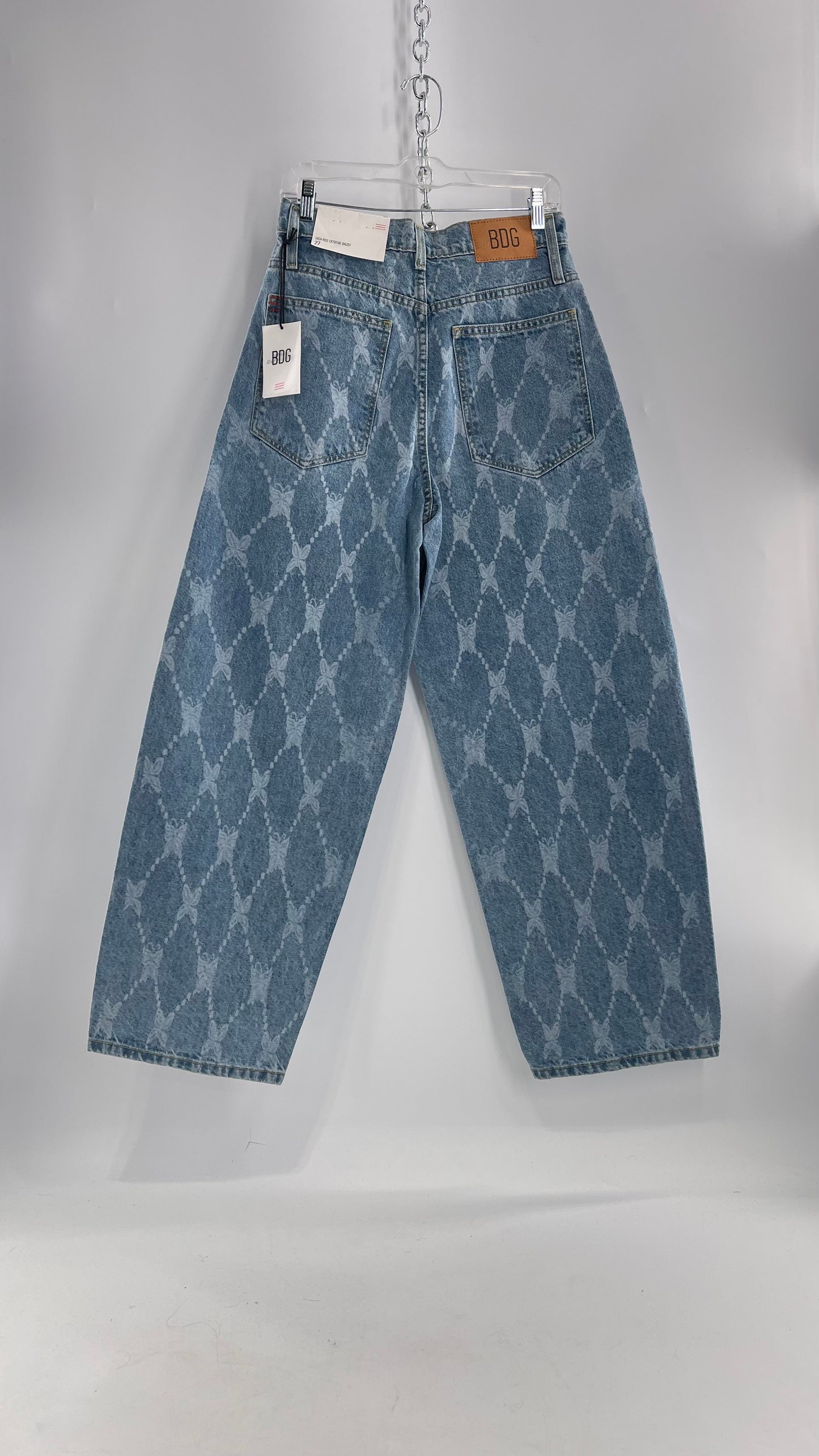 BDG Baggy Bleached Butterfly Jeans with Tags Attached (27)