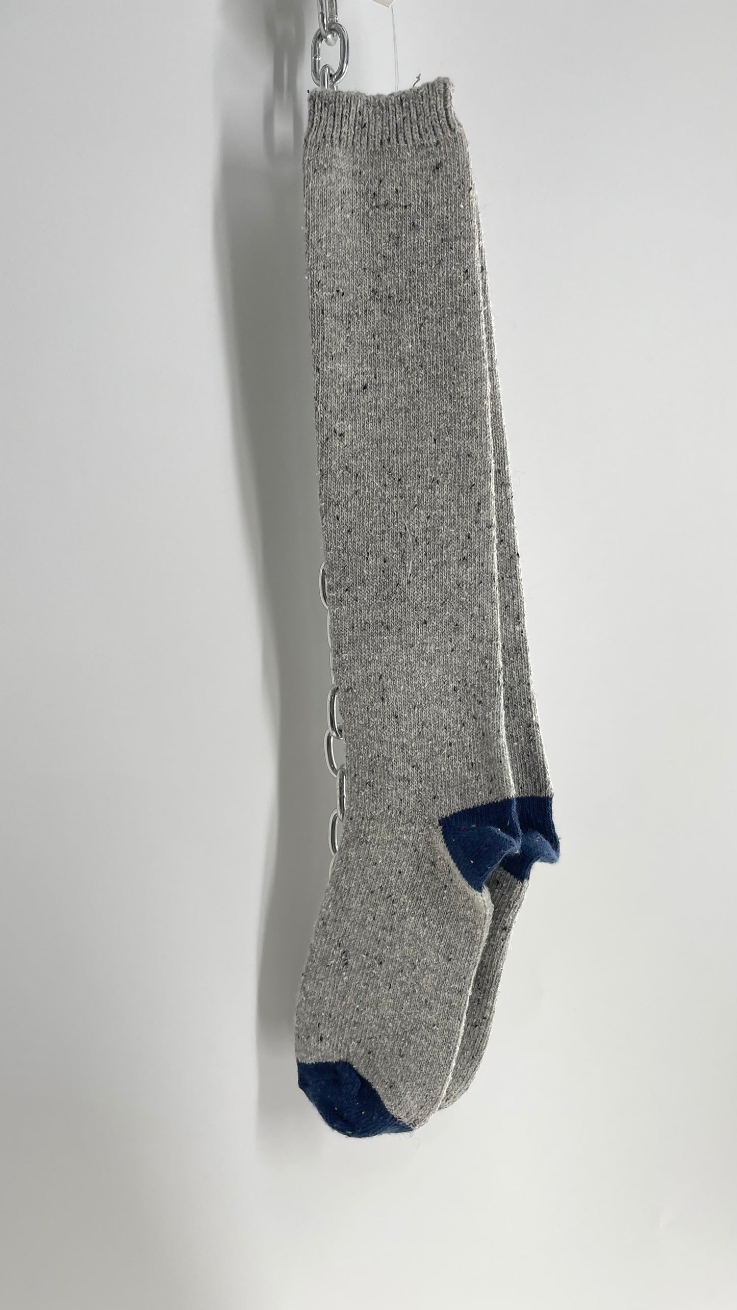 Free People Grey Knit Knee High Socks NWOT