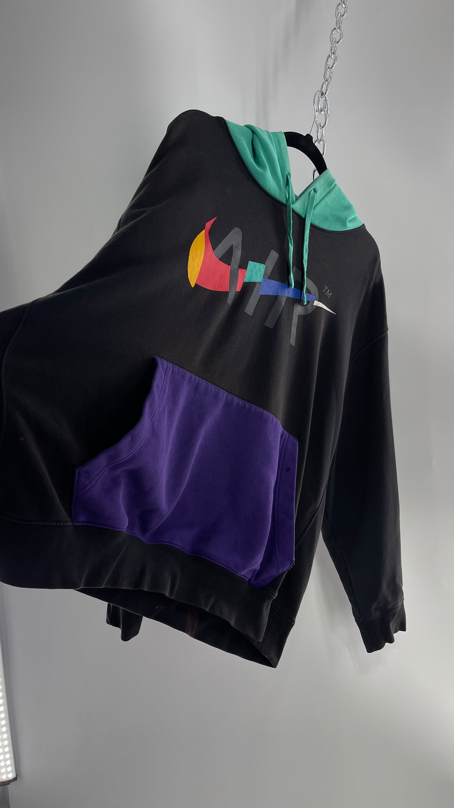 NIKE Air Color Block Nintendo Aesthetic Hoodie (XXL)