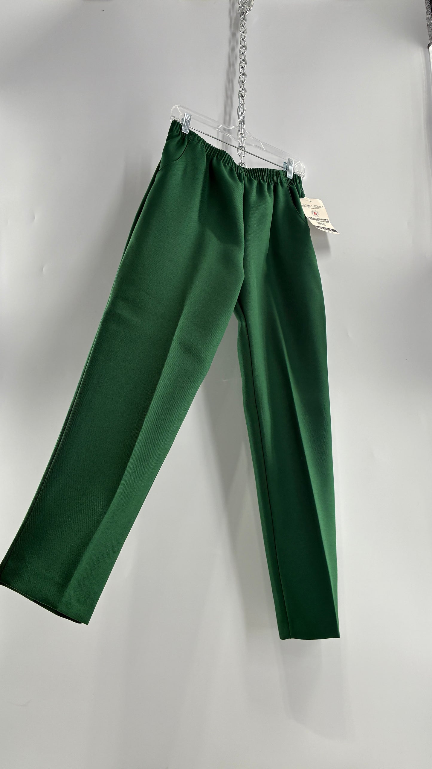 Deadstock Vintage Michel Laurence Green Pleated Trouser Pant (12)