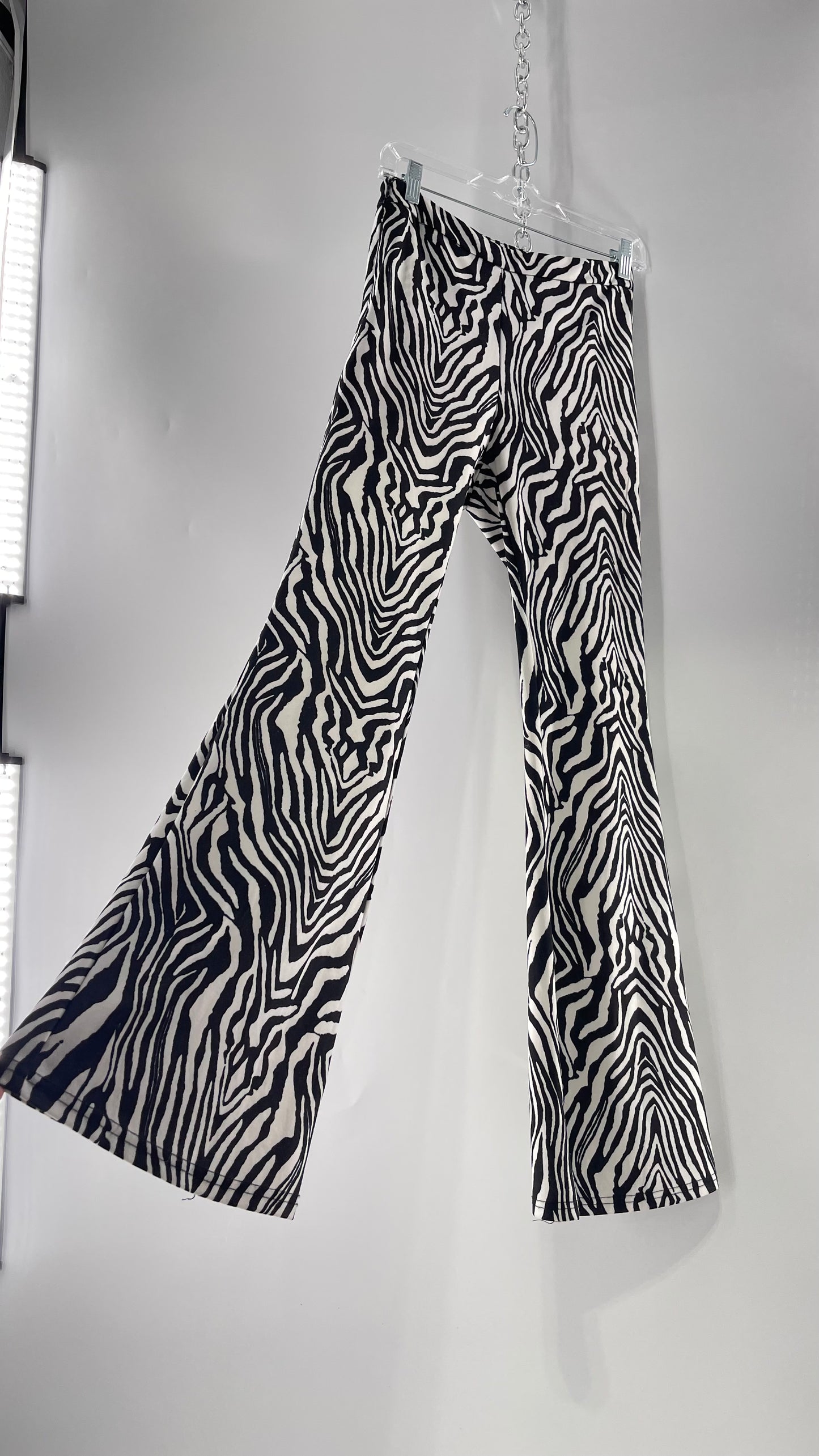Zebra Printed Flares/Bell Bottoms (C)(Small)