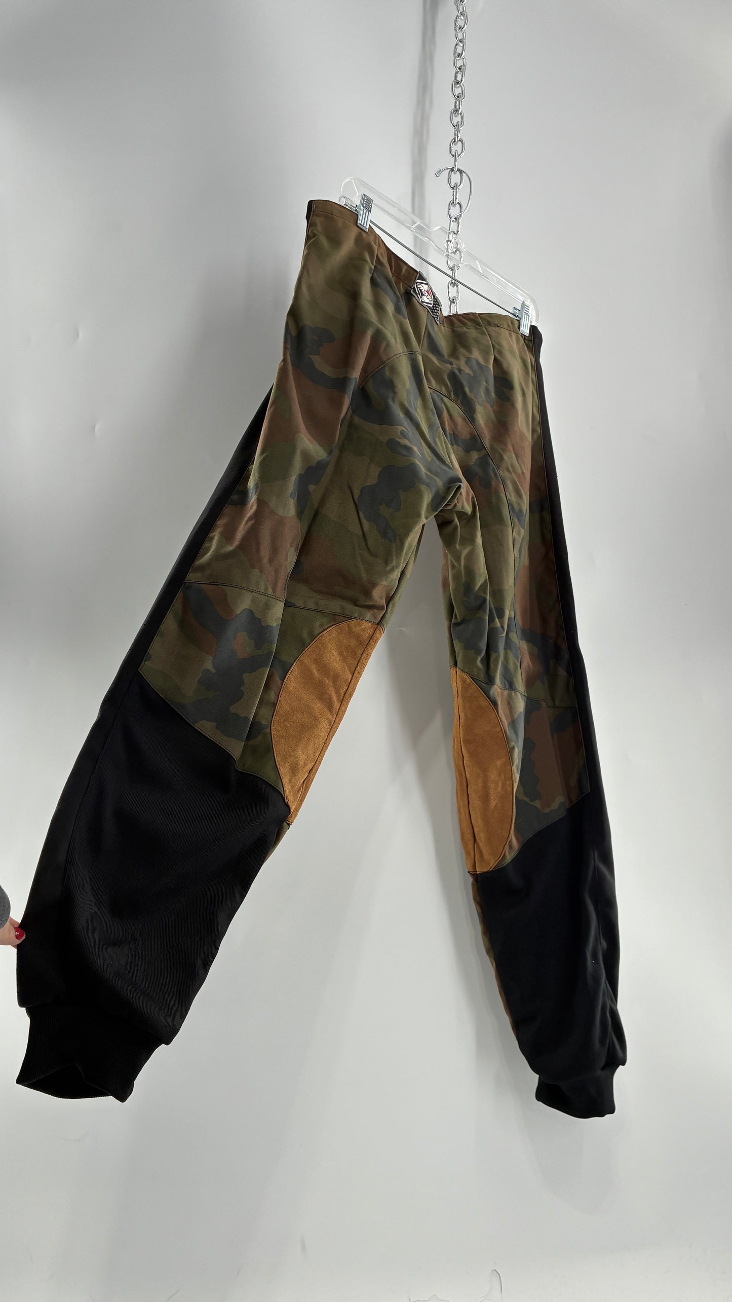 Vintage MSR Moto Camouflage Riding Pants Low Rise Side Buckle (34”)