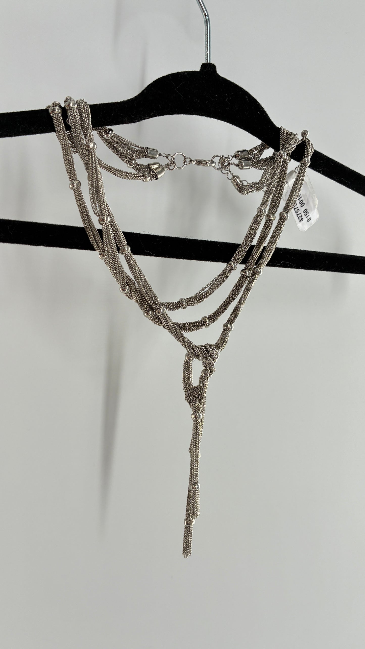 Free People Layered Silver Chain Necklace
