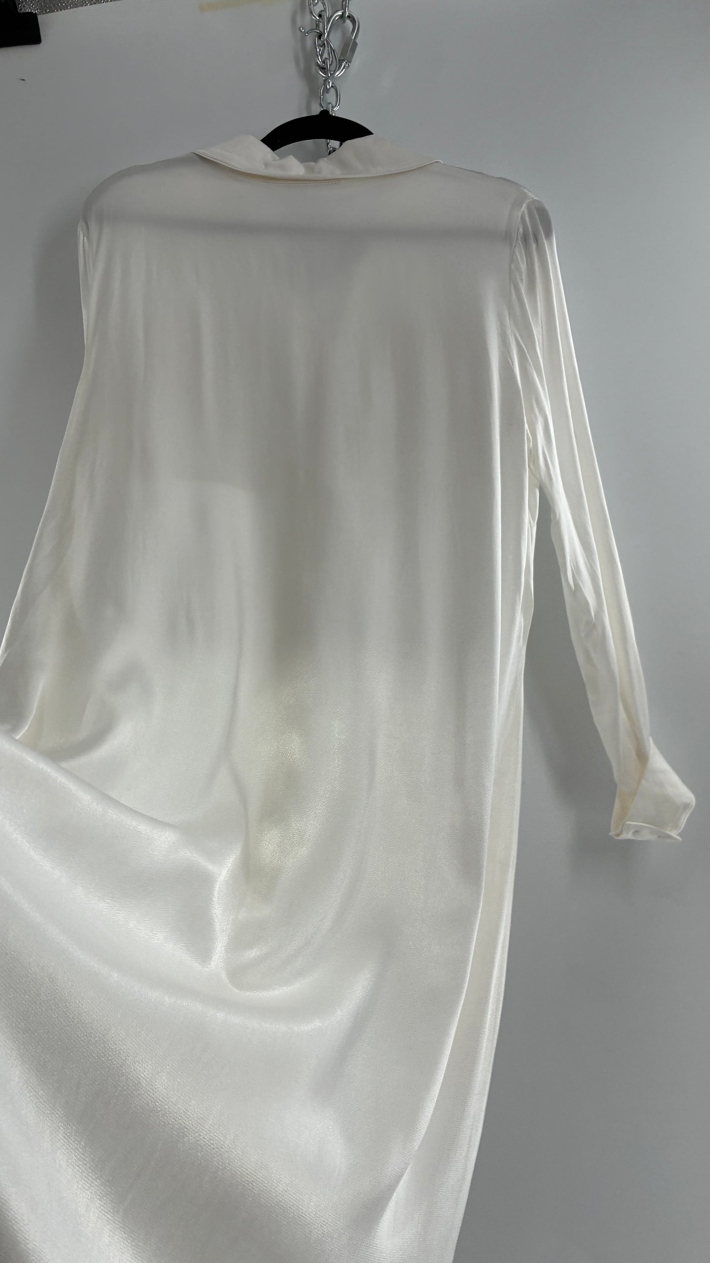 ST. BRAND BY STRASS White Button Up Style Dress with Tags Attached (Medium)