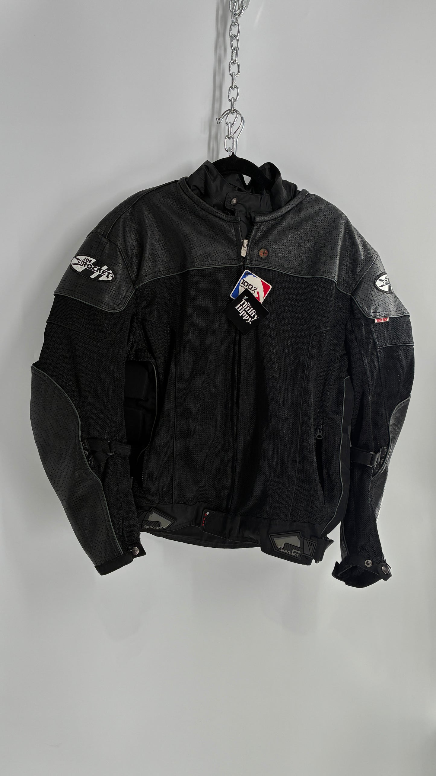 Vintage JOE ROCKET Padded Motorcycle Jacket with Tags Attached (XXL)