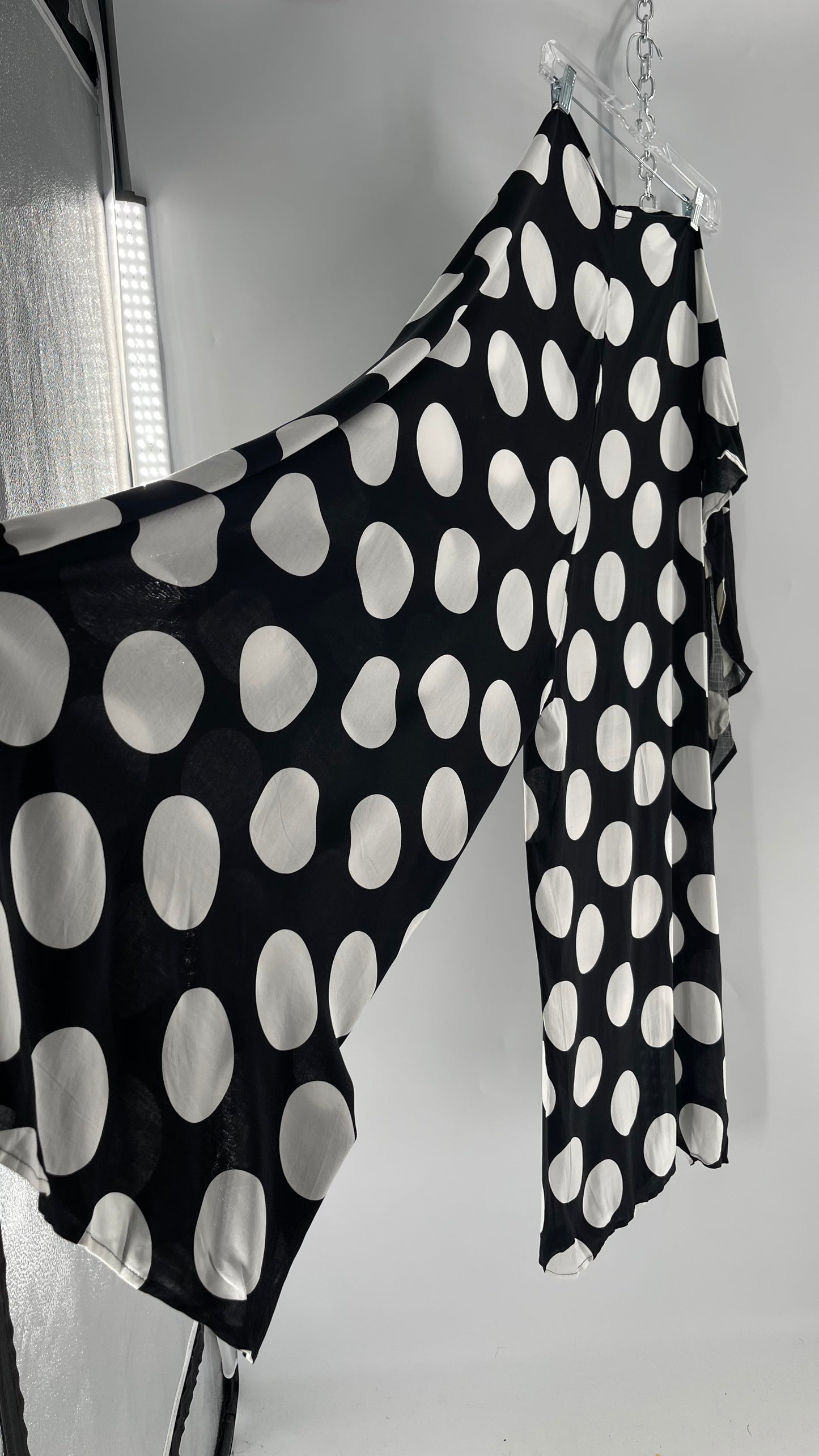 Handmade 9 in 1 Black/White Polka Dot Jumpsuit (One Size) •AS SEEN ON TIKTOK•