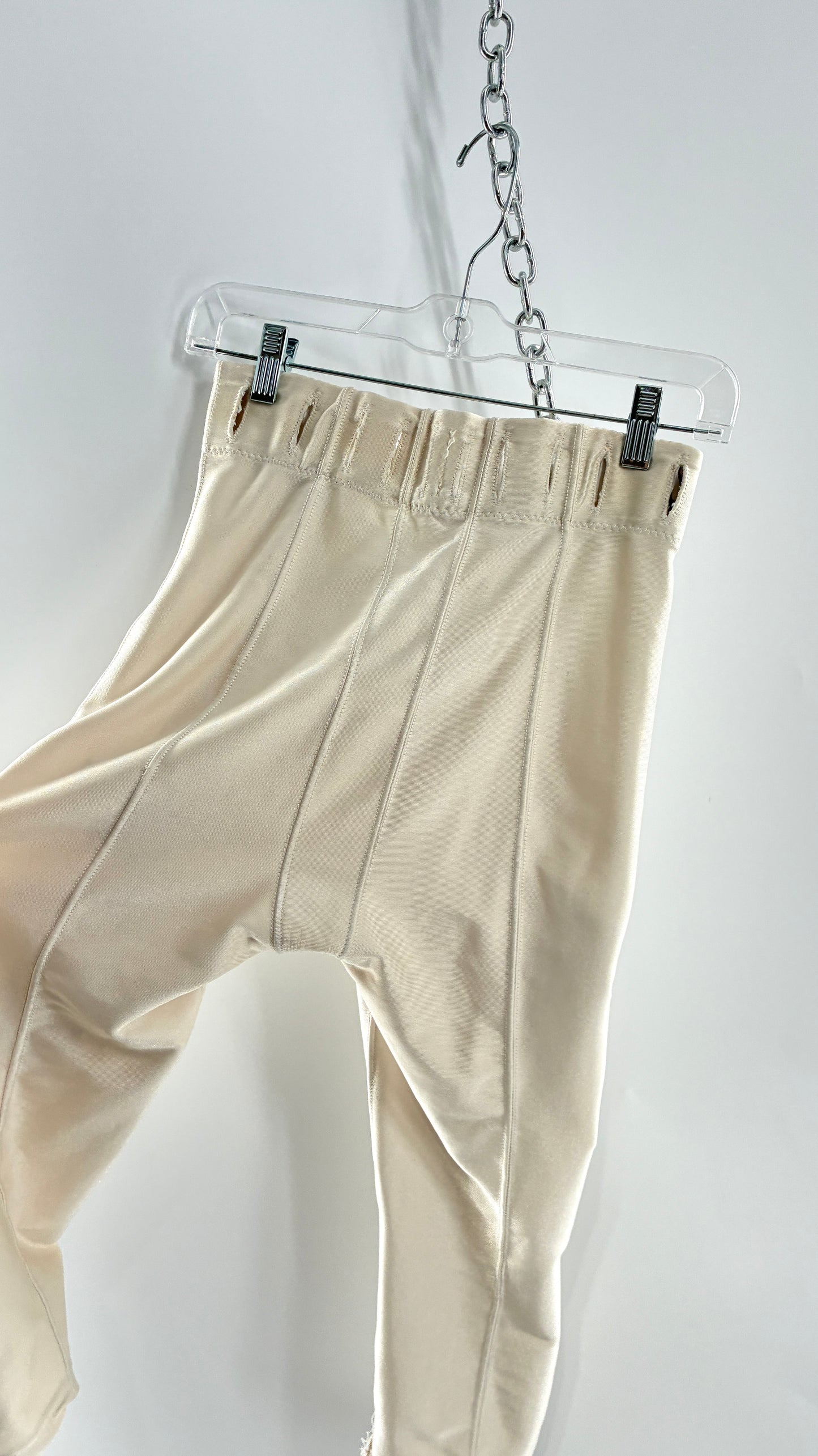 Vintage Ivory Football Style Lace Up Shorts (30)
