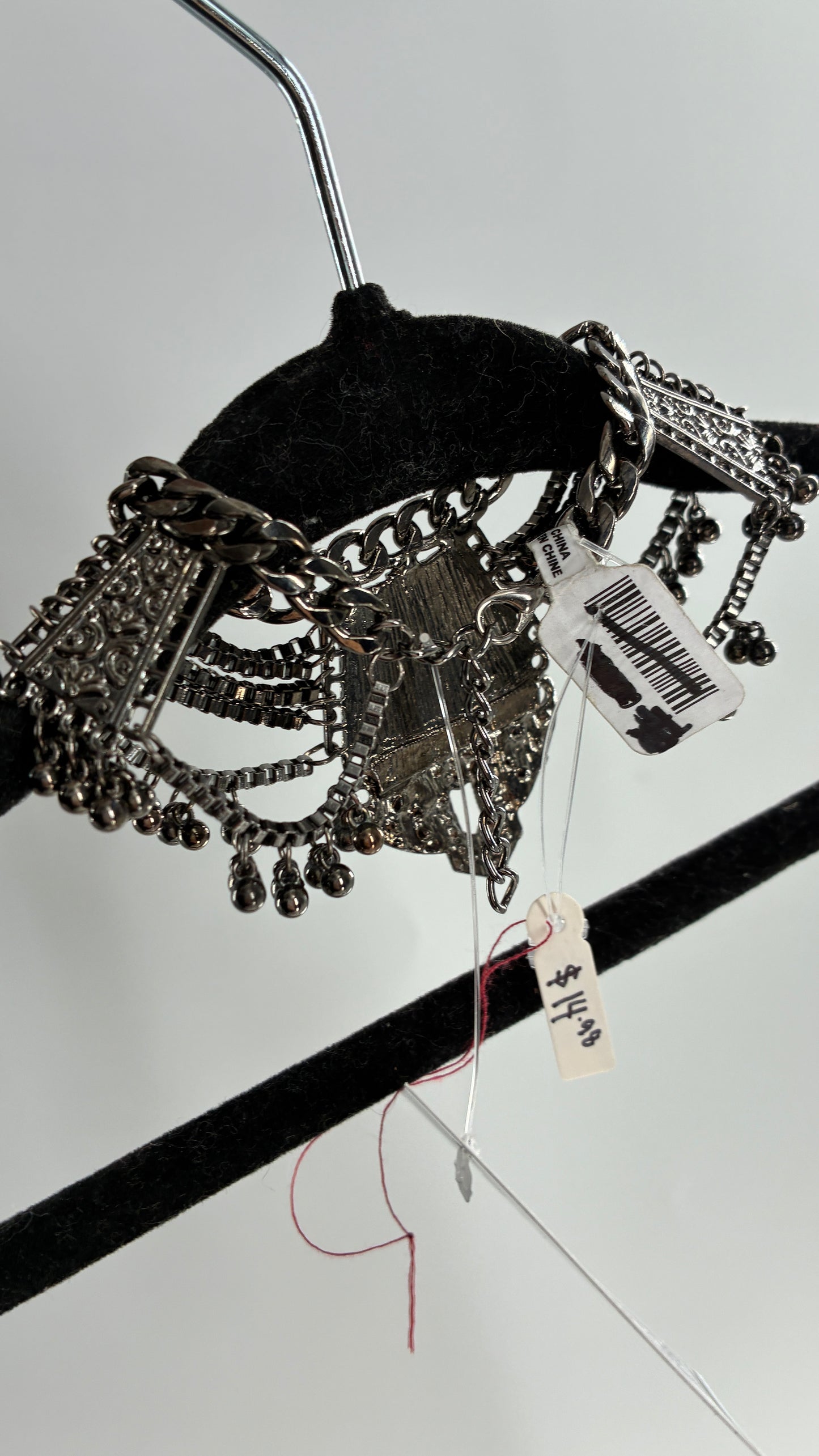 Free People Gun Powder Metal Elaborate Chain Bracelet/Anklet