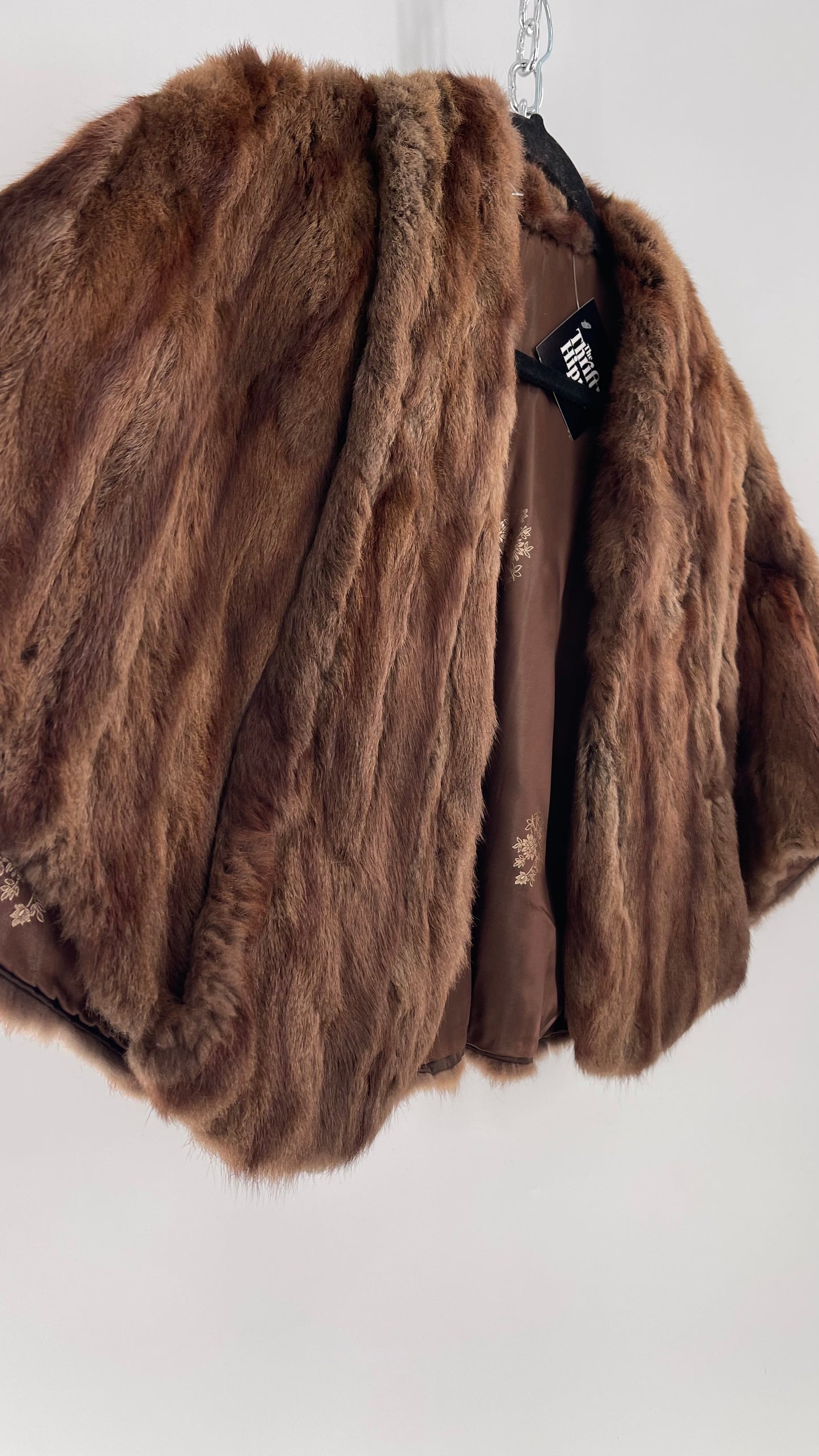 Vintage Brown Multi-toned Cape (One Size)