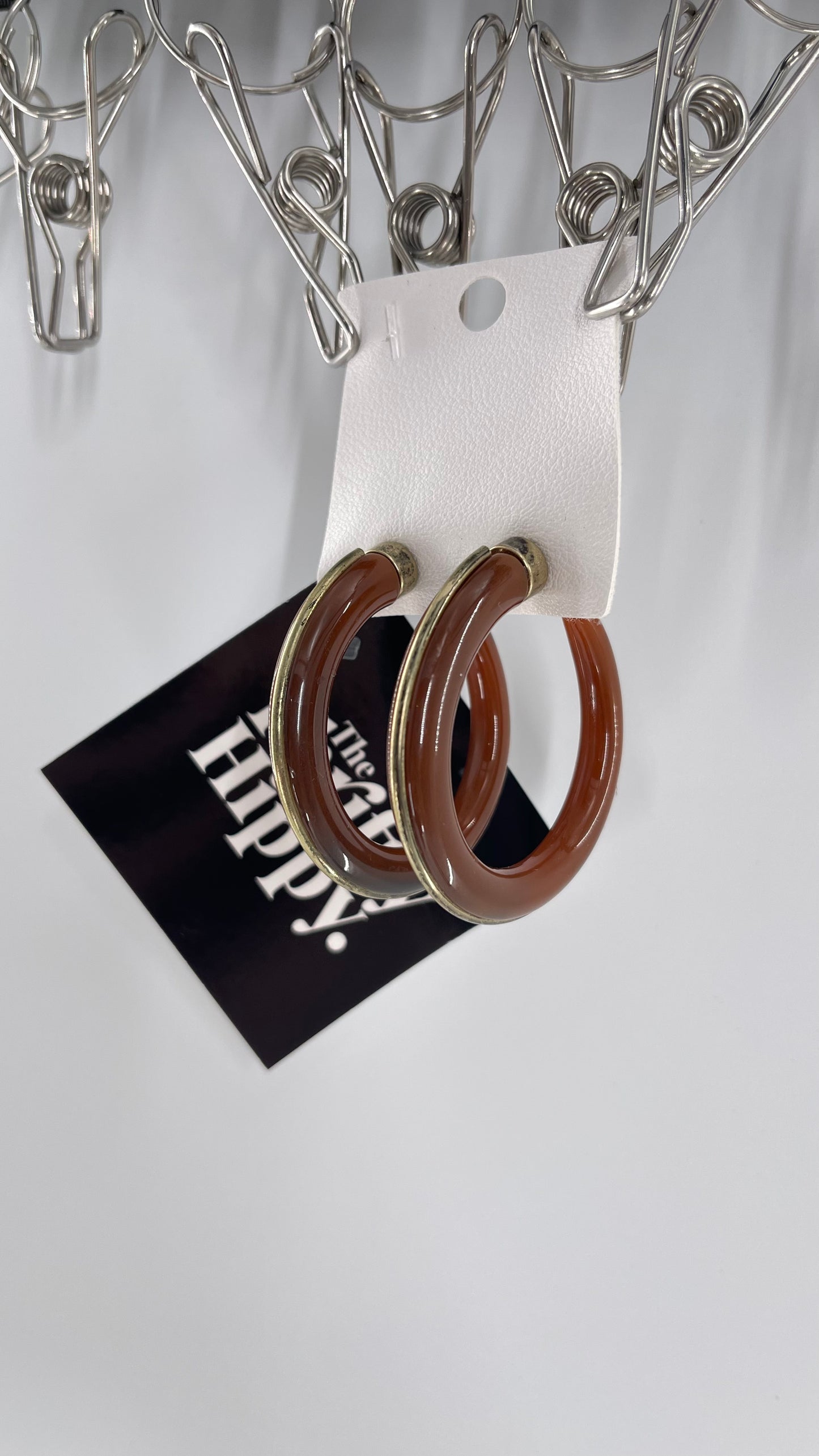 Free People Brown + Brass Hoop Earring