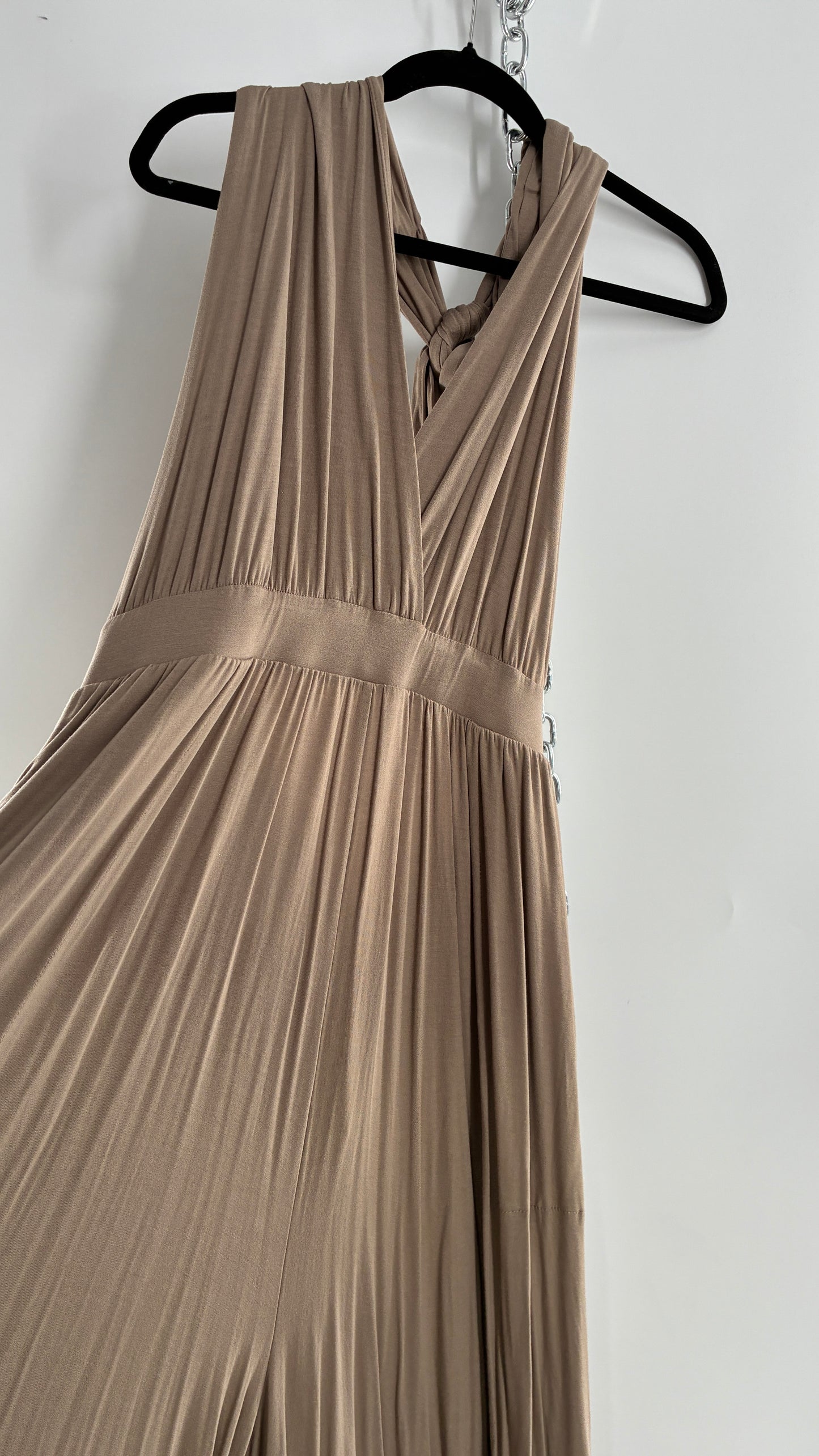 Free People Clay Halter Open Back, Wide Leg Jumpsuit with Tags Attached (XL)