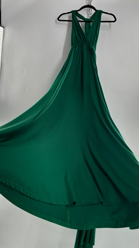 IBTOM CASTLE Forest Green Lycra Multi-Way Convertible Maxi (S)