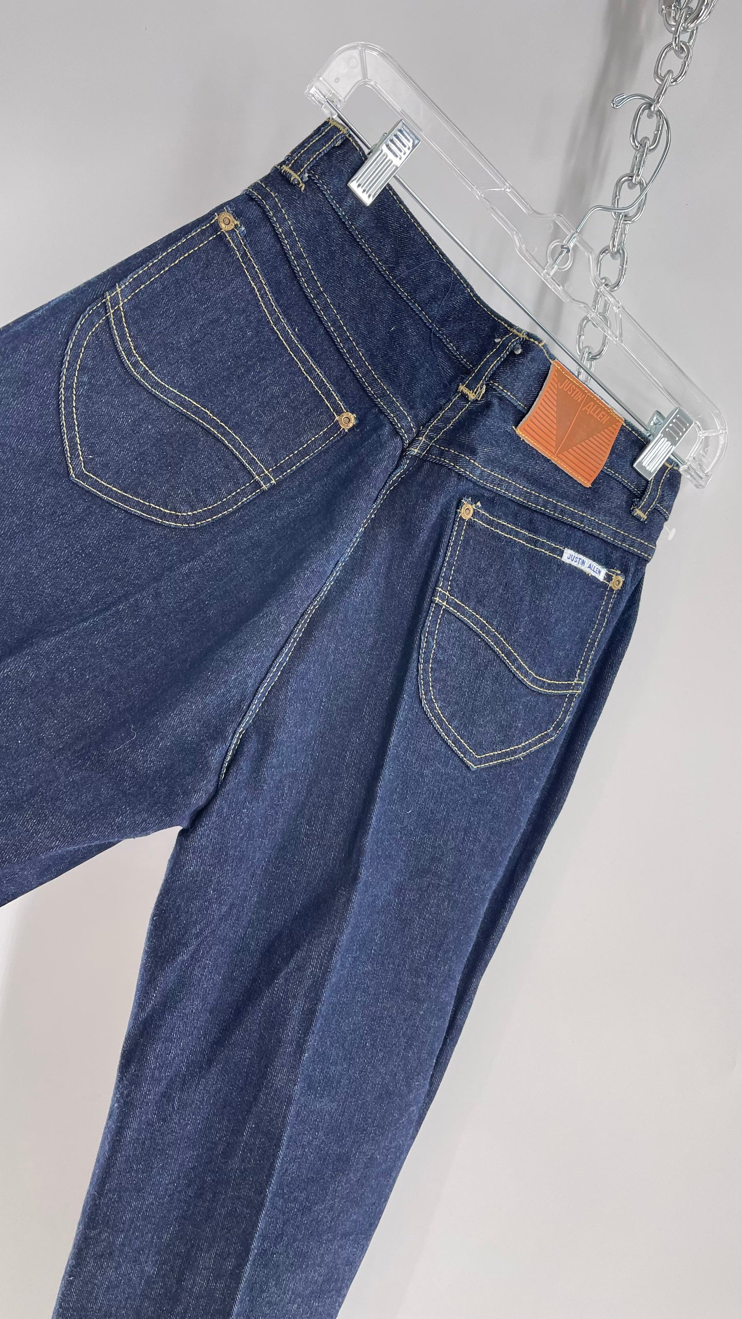 Vintage Justin Allen Dark Wash 70’s-80’s High Waisted Mom Jean (11)