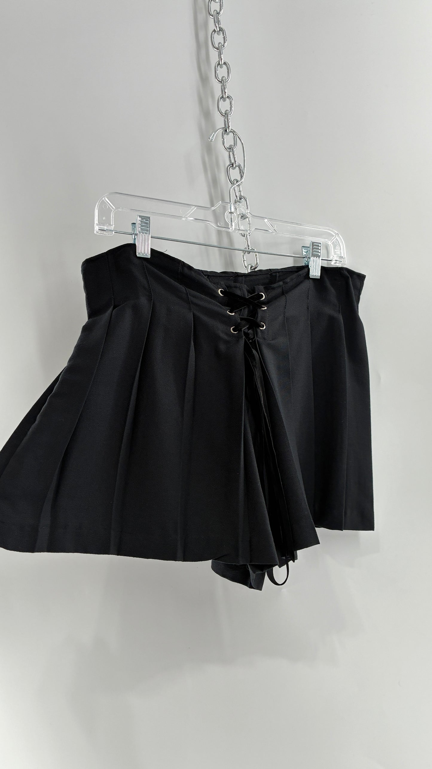 Vintage Suit Set with Gold Button, Deep Floral Blazer and Pleated Upcycled Mini Skirt (6)