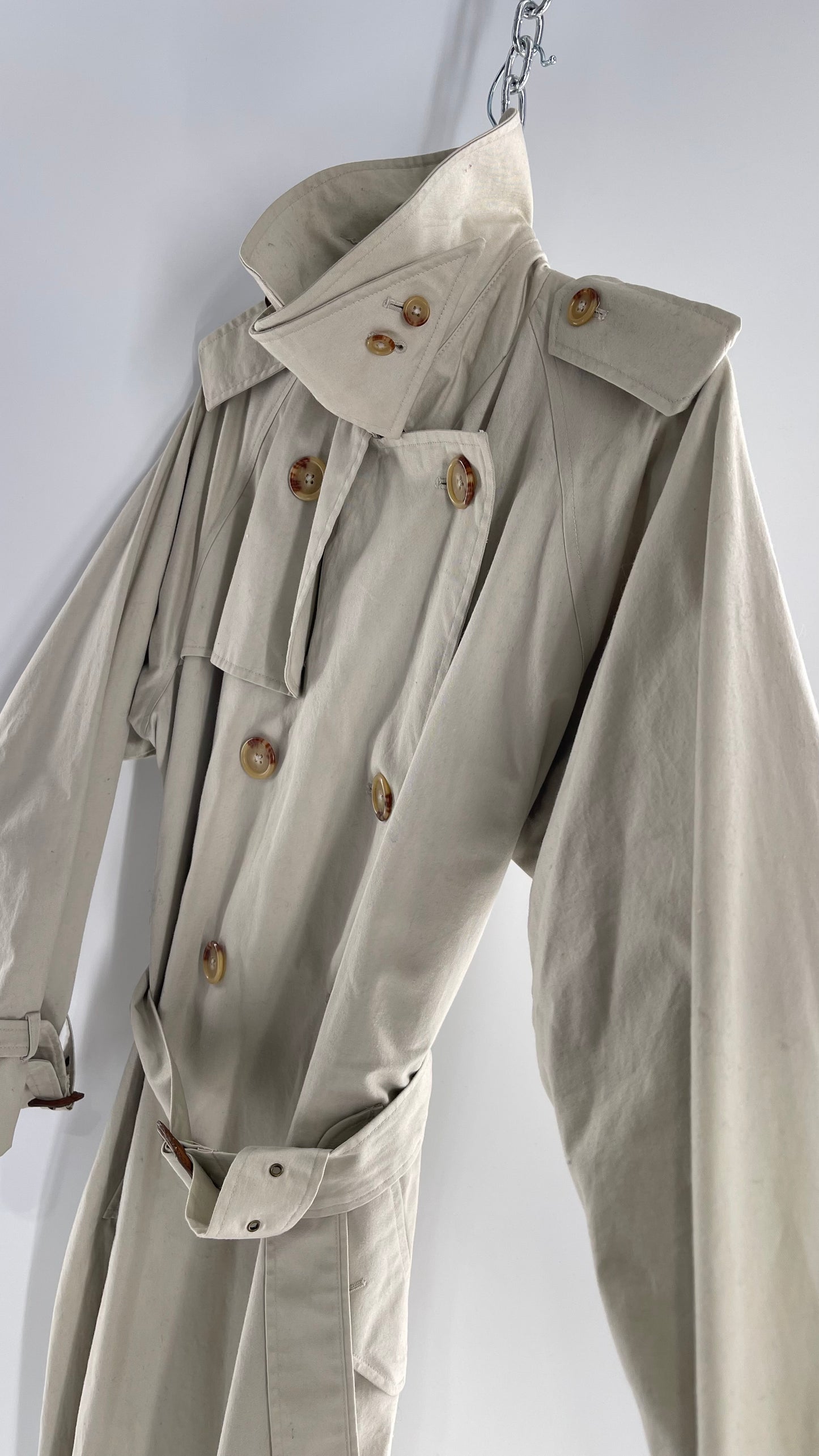 Vintage Ralph Lauren Beige Trench Coat (Petite Small)
