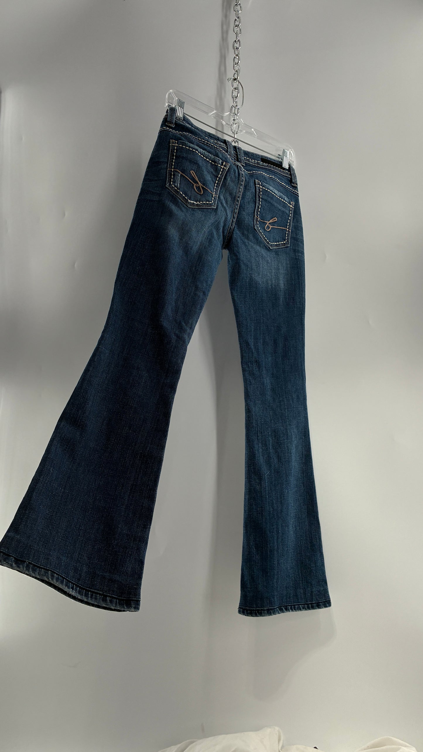 Vintage BEBE Low Rise Bootcut Jeans with Contrast Stitch (27)