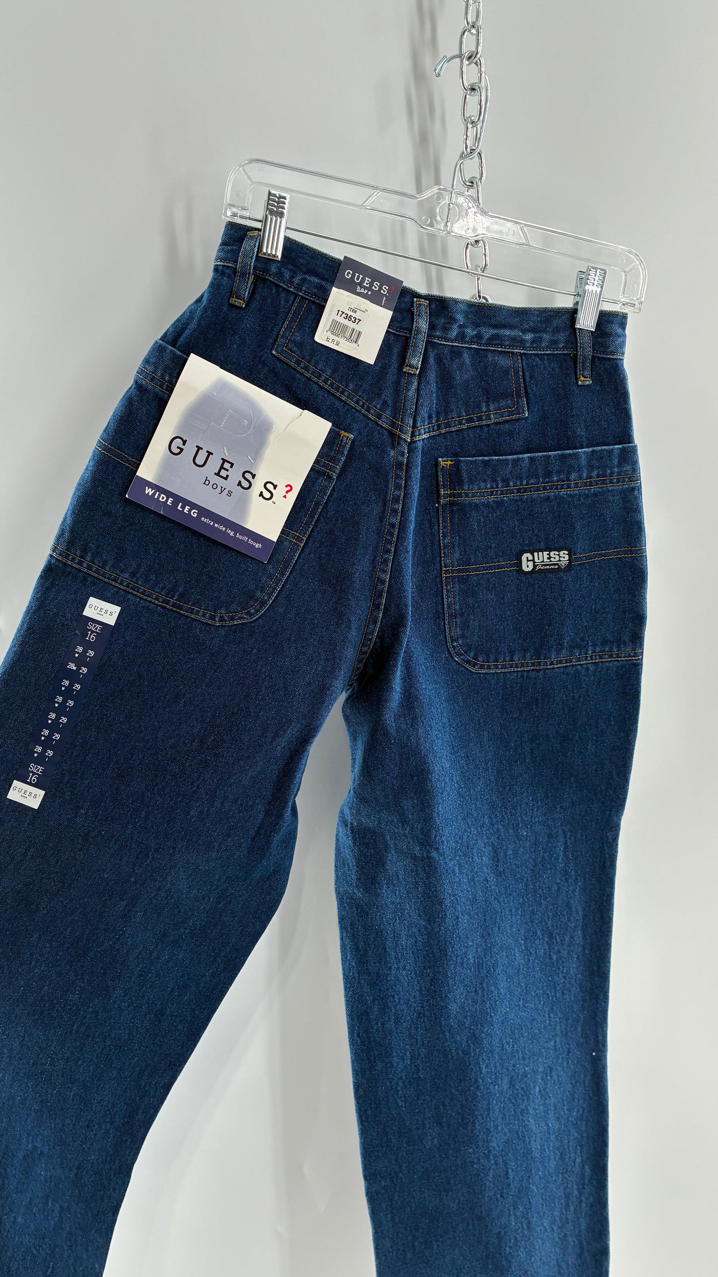 Rare Deadstock Vintage GUESS 1997 Baggy Wide Leg Cargo Jeans (28x29)