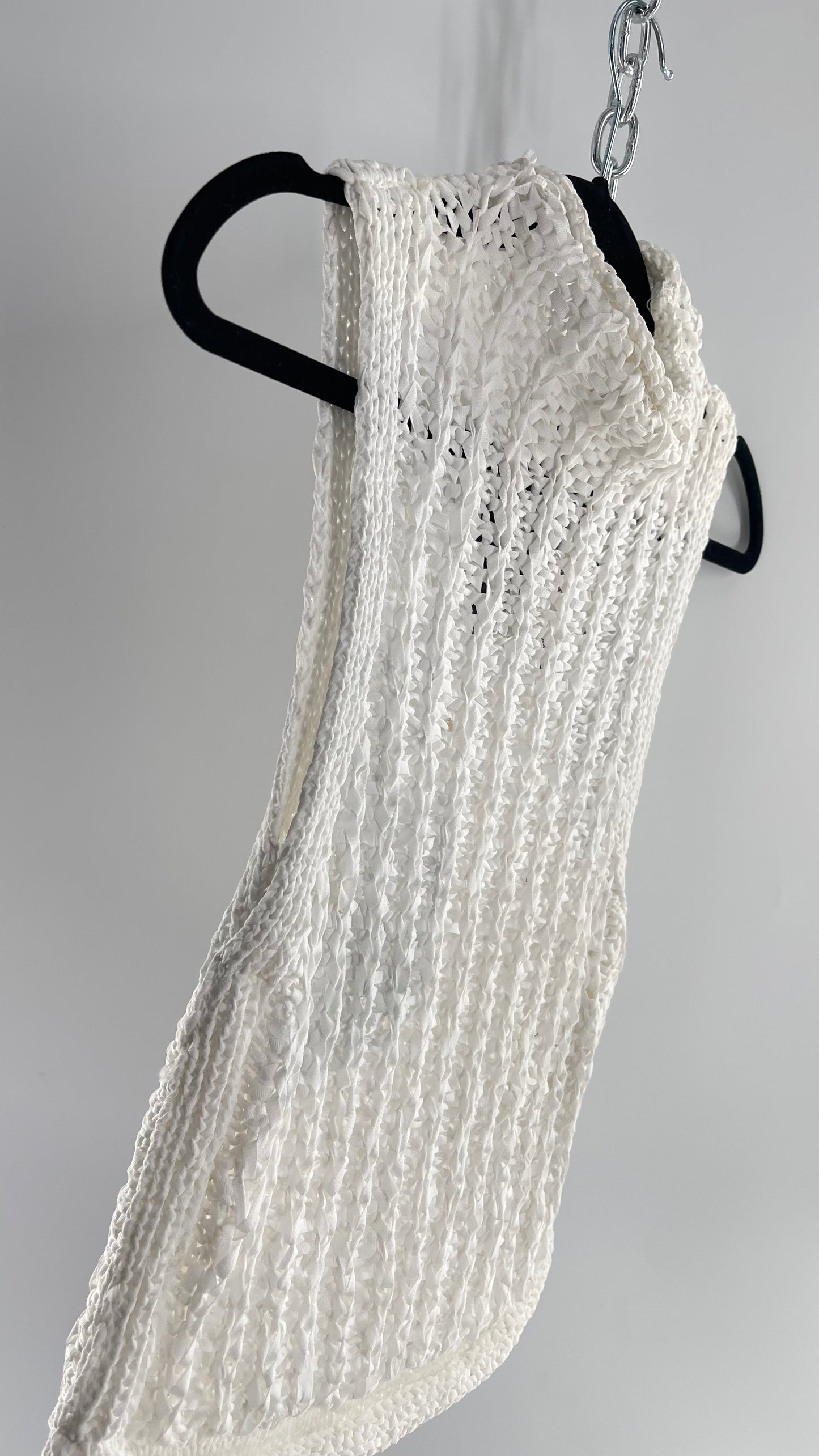 Anthropologie Moth Crochet Open Knit Mock Neck Tank (XS)