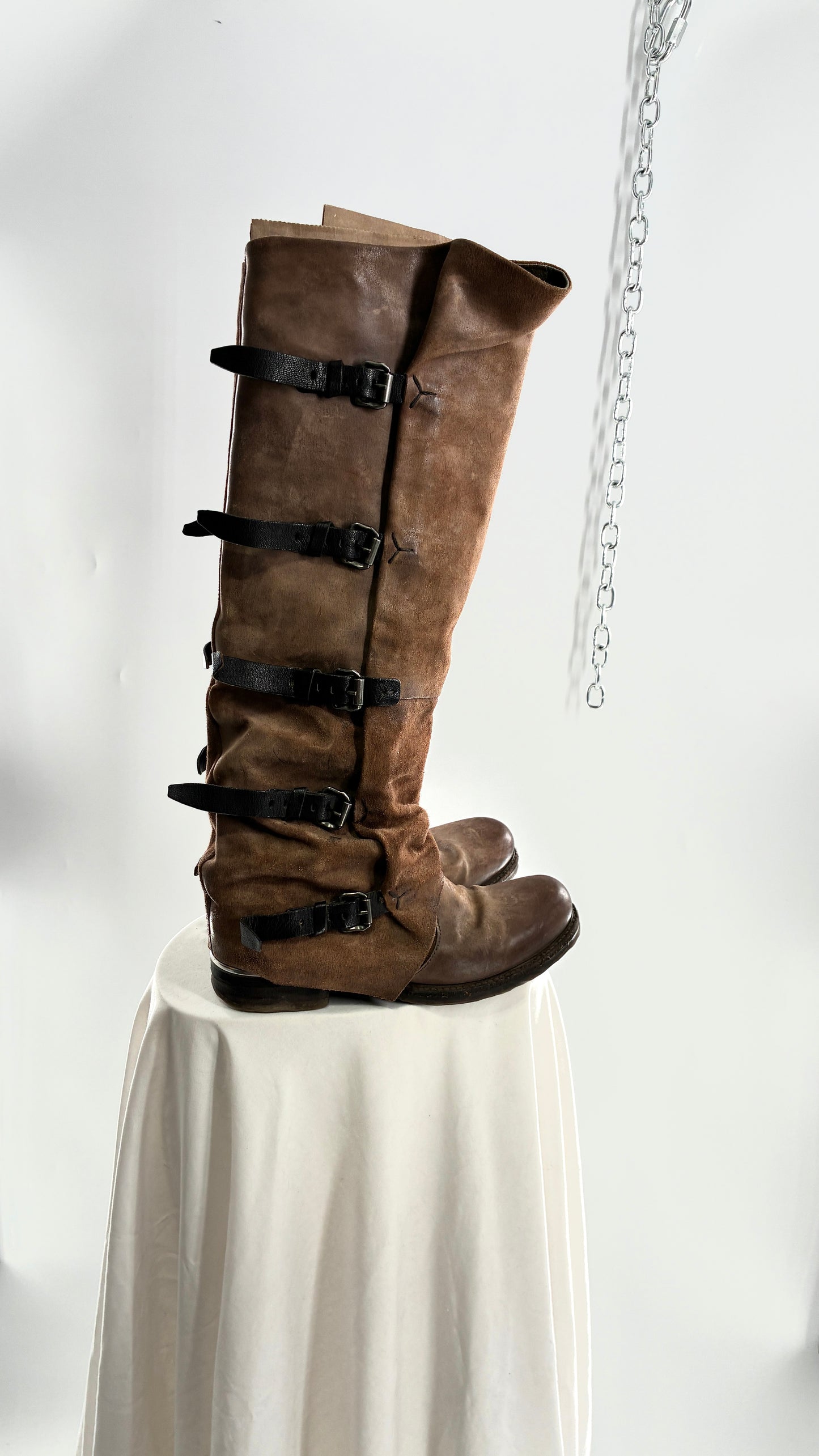 Tatum Over the Knee AS98 Distressed Worn Boots (41)