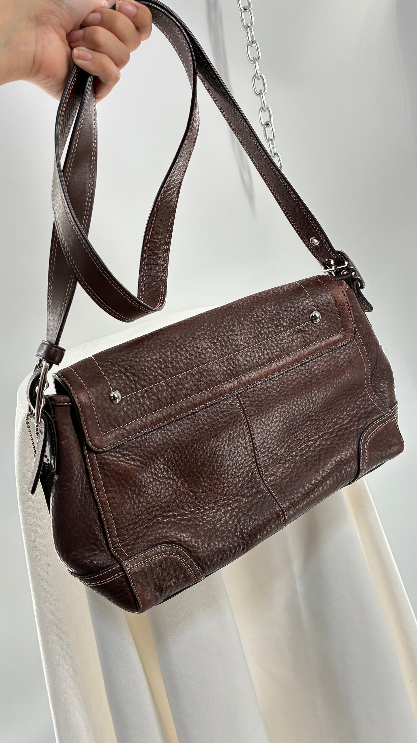 Vintage COACH Hamilton Brown Leather Crossbody