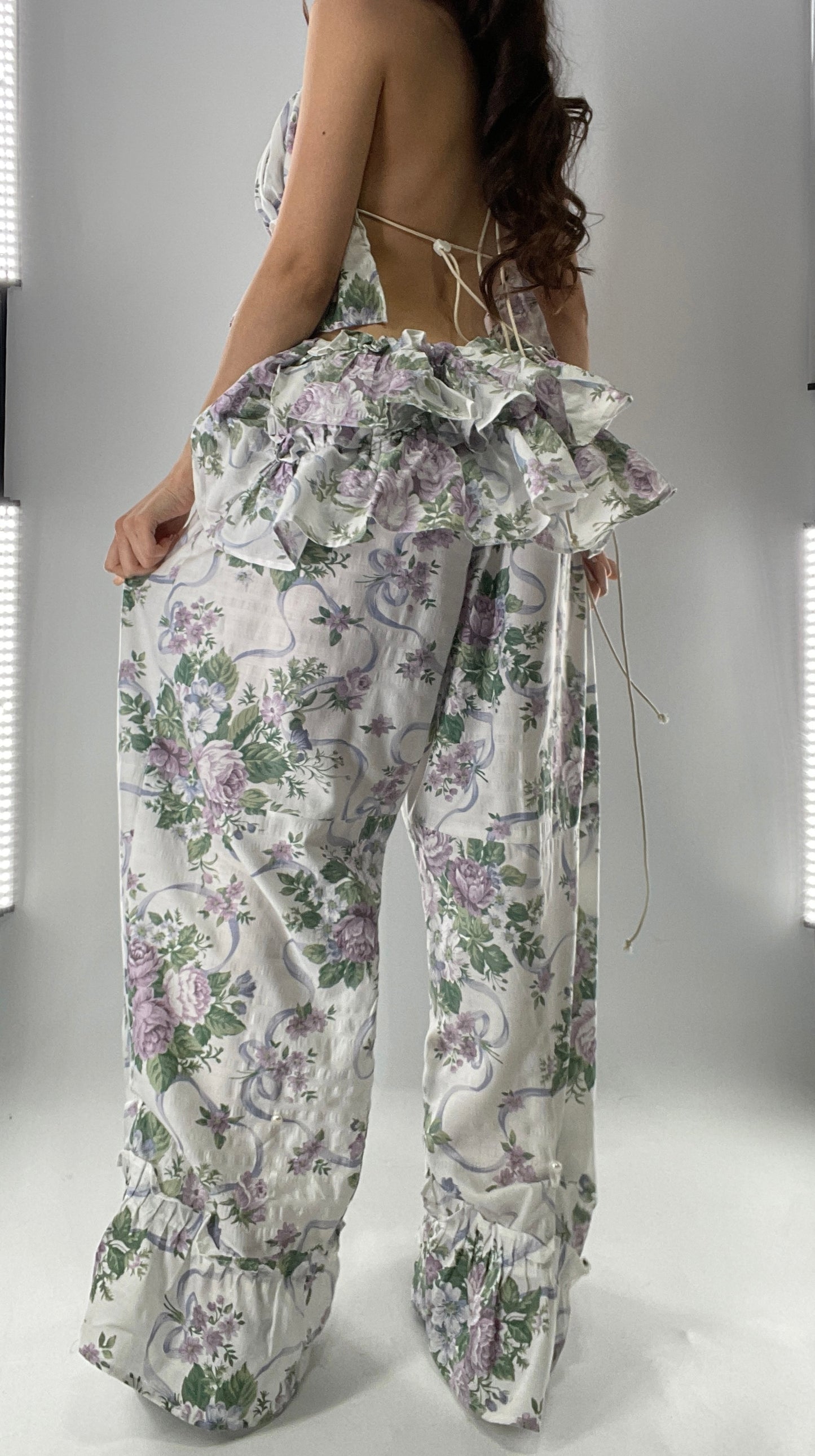 Vintage Handmade 2 Piece Set with Apron Style Ruffled Bum🧺 (One Size XS-XL)