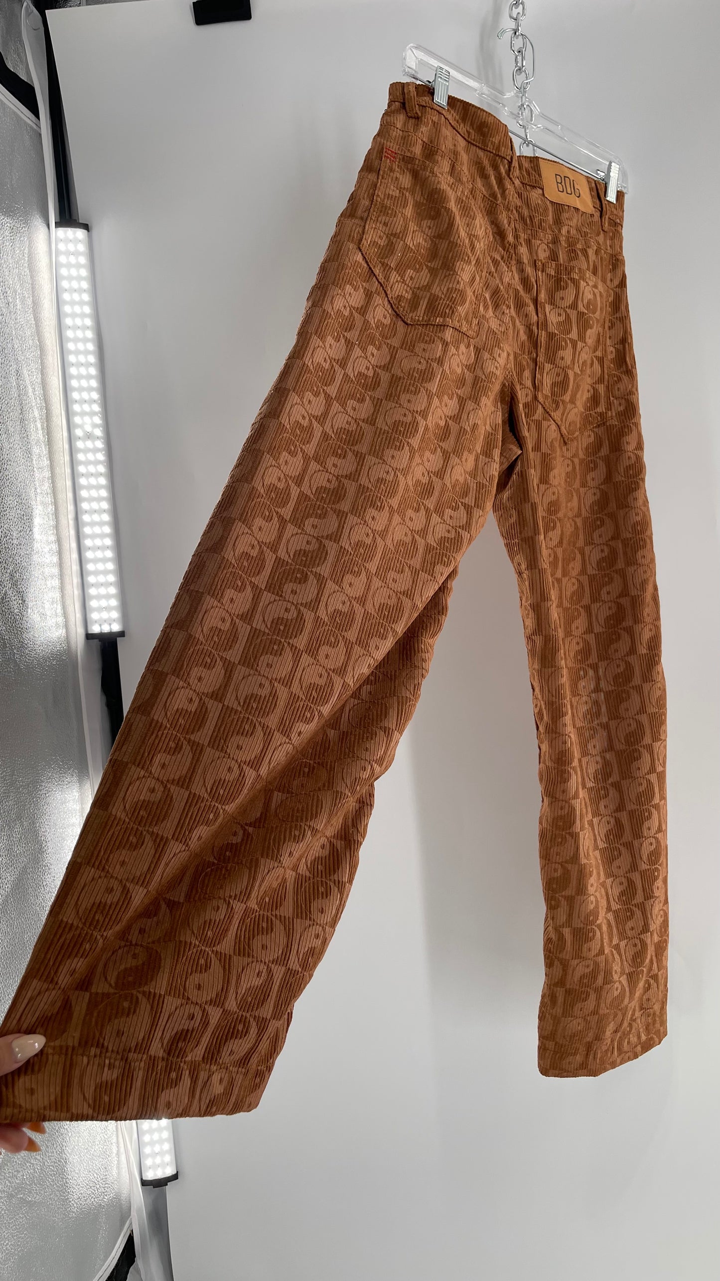 BDG Corduroy Checkered Ying Yang Straight Legs (28)