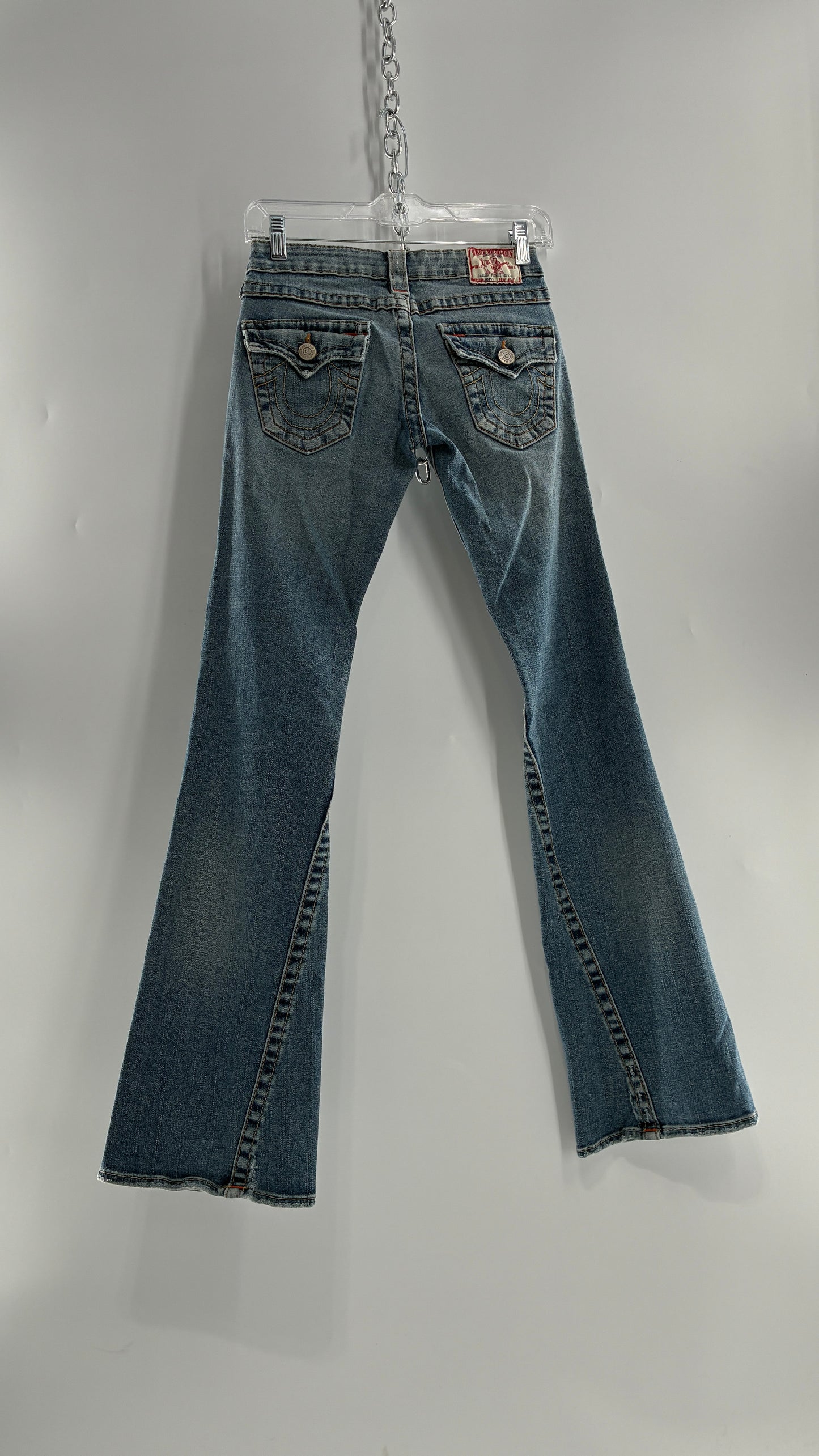 Vintage True Religion Light Wash, Low Rise Kick Flare Jeans (26)