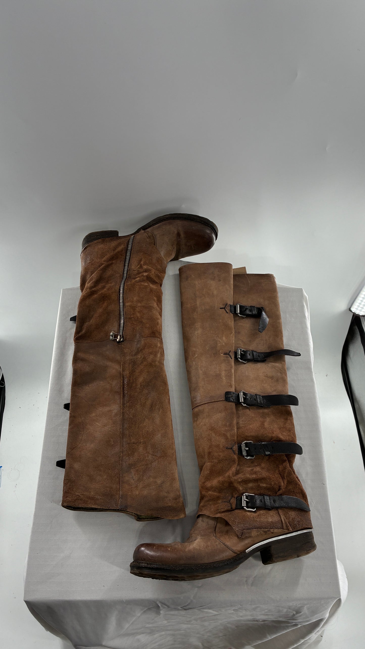 Tatum Over the Knee AS98 Distressed Worn Boots (41)