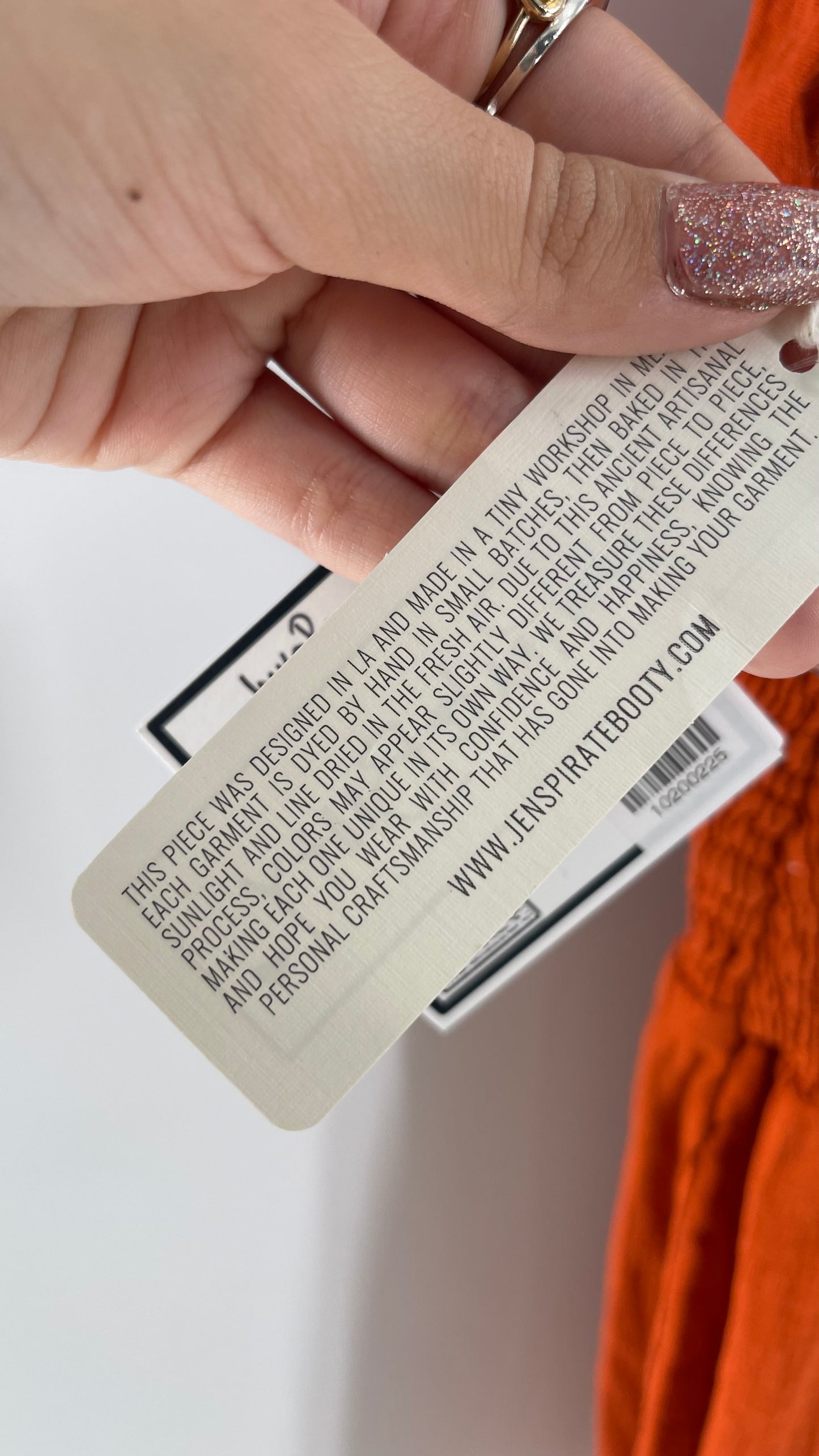 Free People Burnt Orange Smocked Pointed Waistline, Open Bust Jen’s Pirate Booty Romper Tags Attached 100% Cotton(XL)