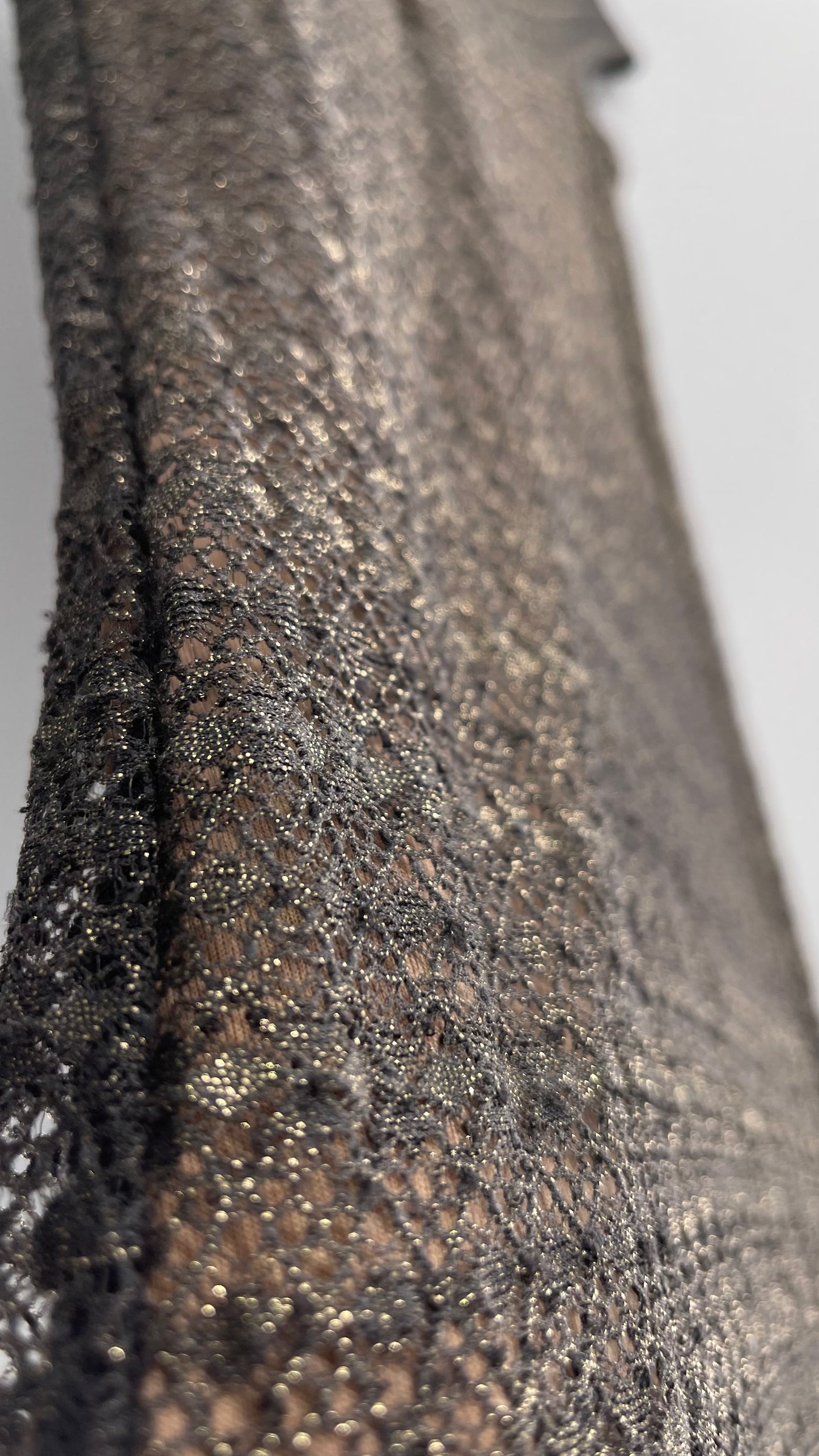 Nightcap Clothing X Free People Off the Shoulder Metallic Tinsel Lace Dress (XS)