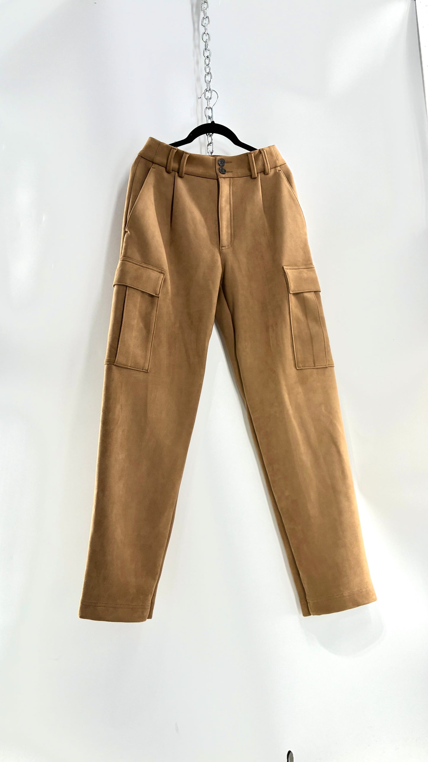 BANANA REPUBLIC Ultra Thick Baggy Vegan Suede Comfy Cargos (4)