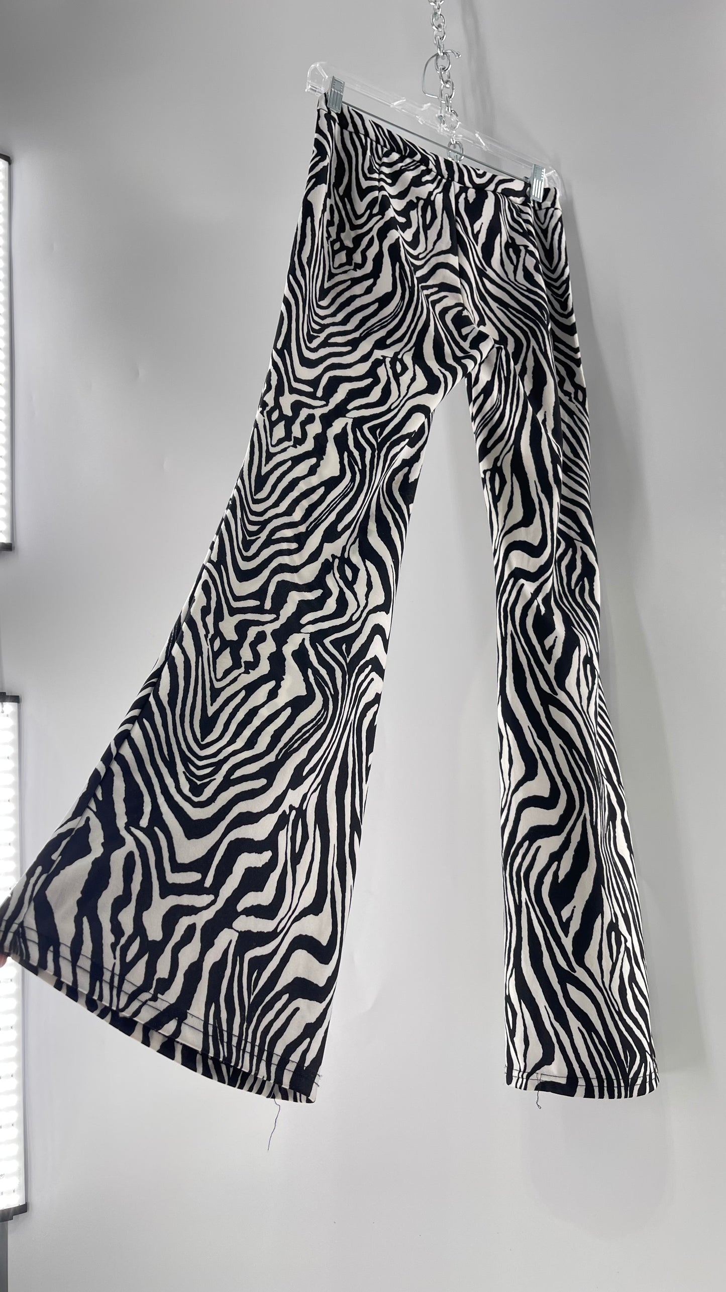 Zebra Printed Flares/Bell Bottoms (C)(Small)