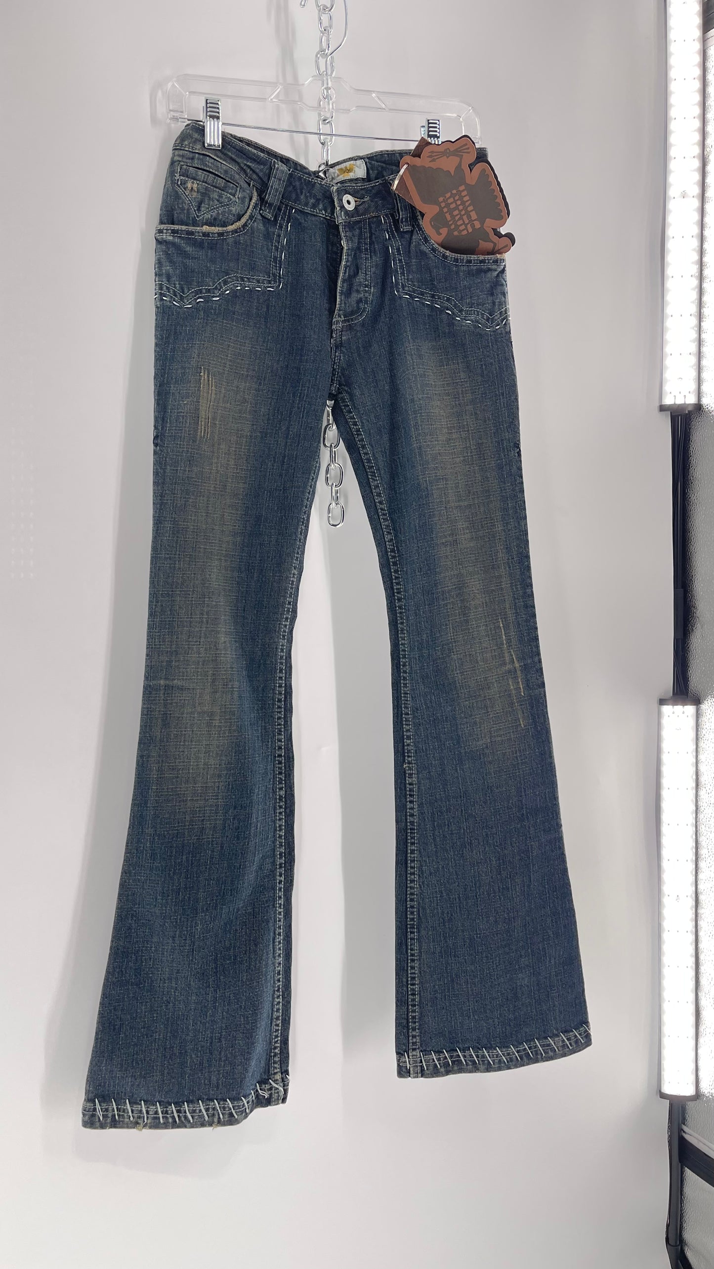 Antik Denim Embroidered Pocket Kick Flares with Western Bum Stitching (28)