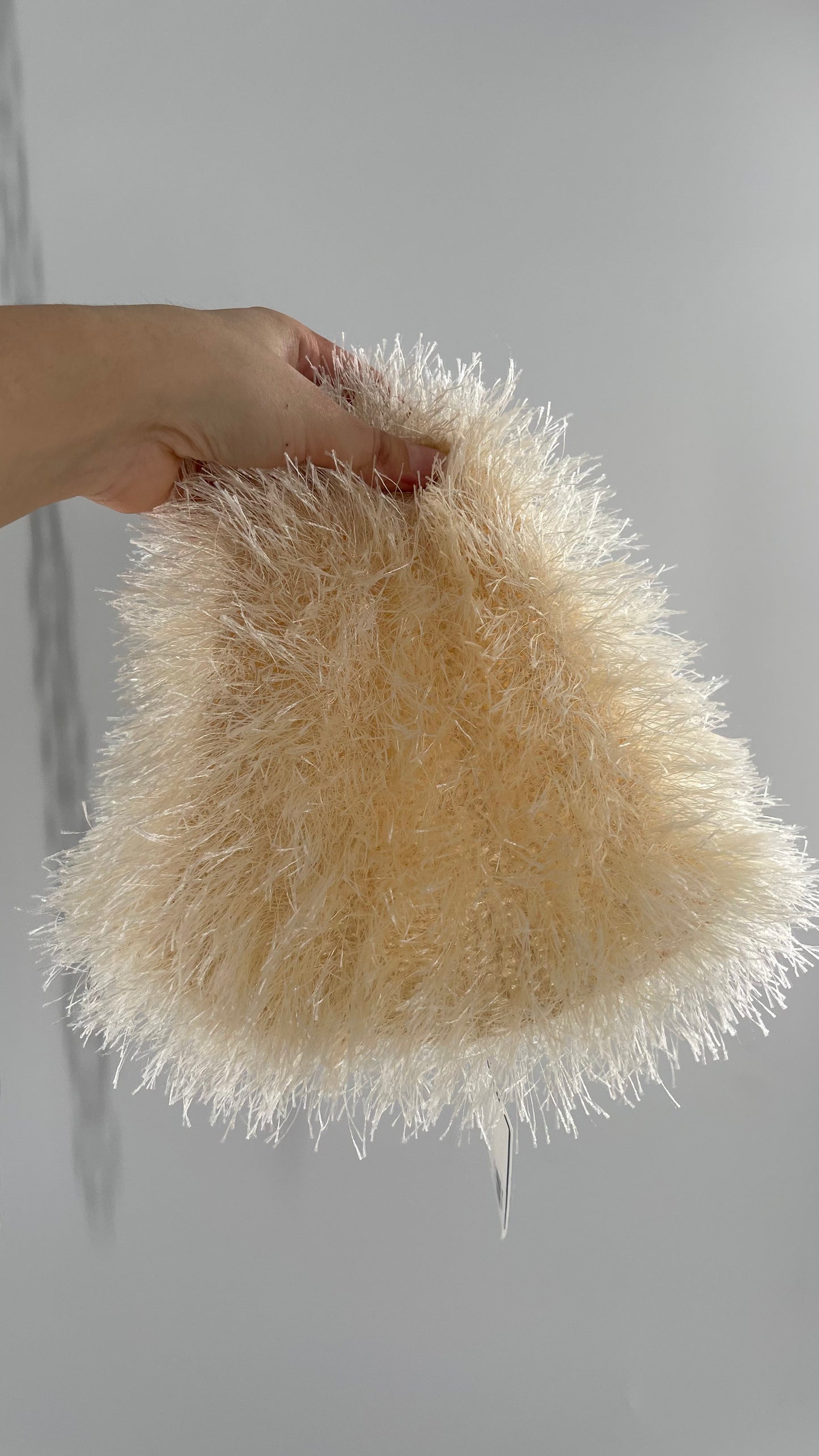 Vintage Ultra Fuzzy Off White Beanie