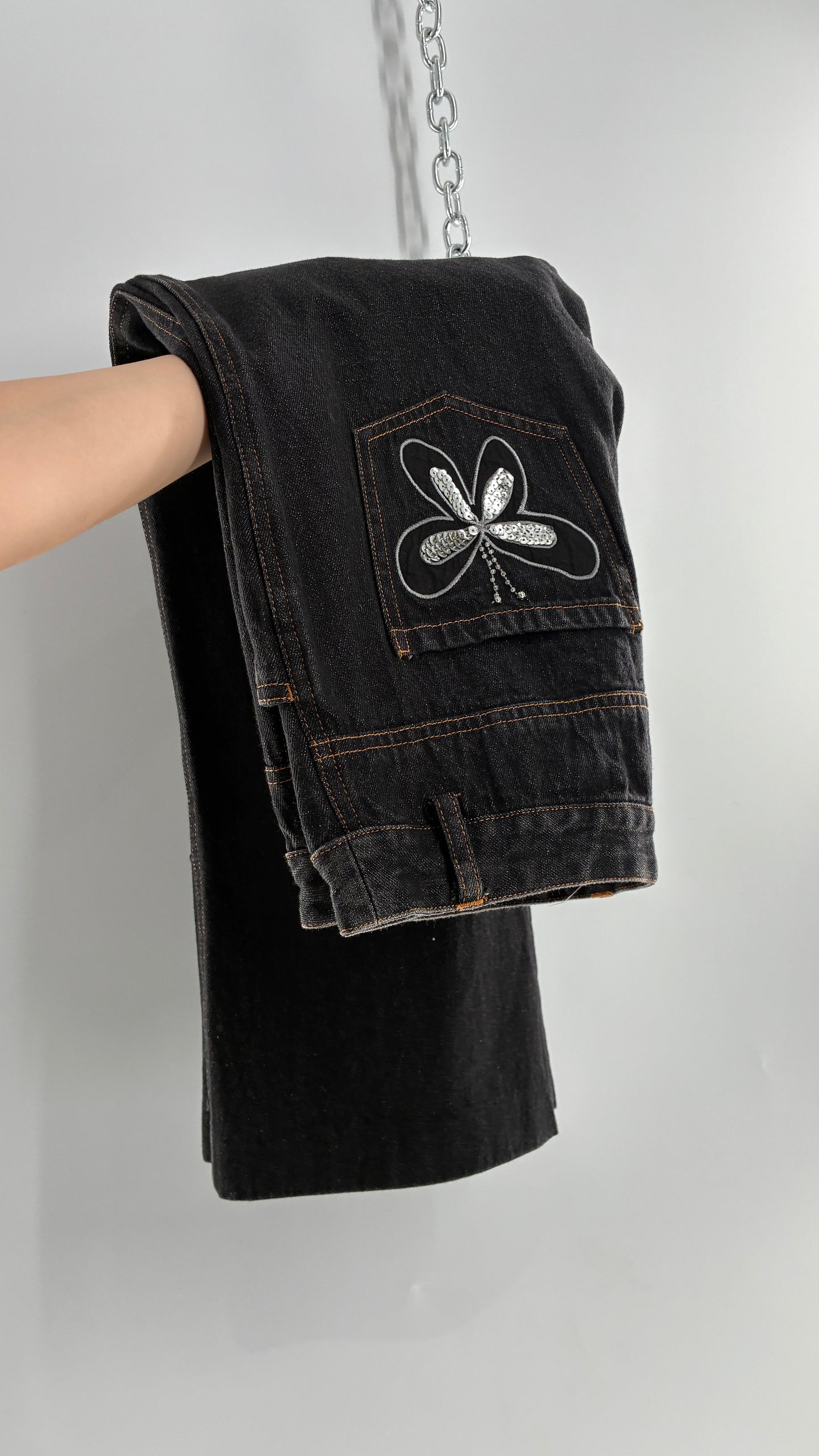 Vintage FORENZA Denim with Sequin Butterfly Detail (12)