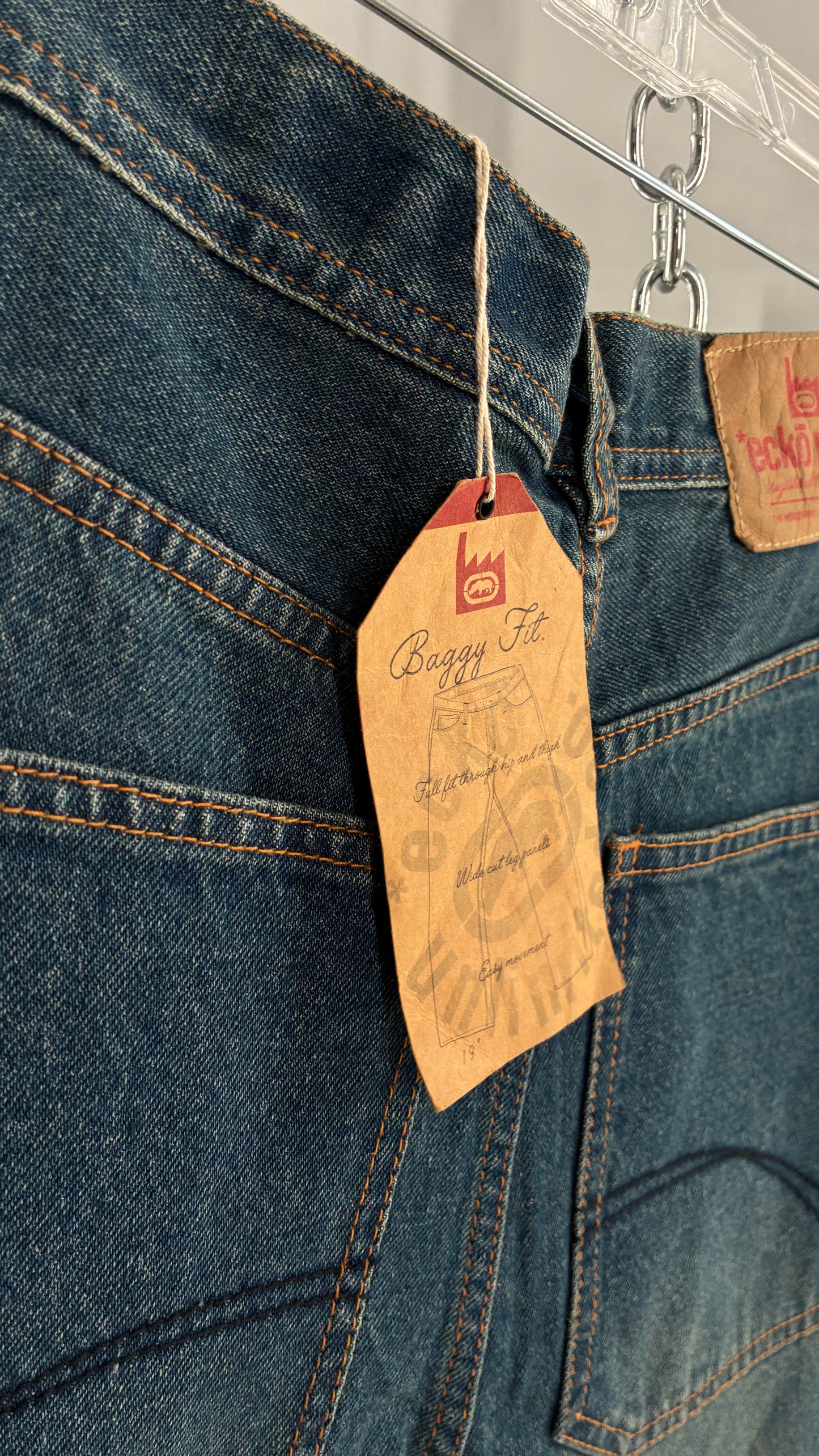 Deadstock Vintage Ecko Unlimited Baggy Fit Cargo Jeans (16Y)