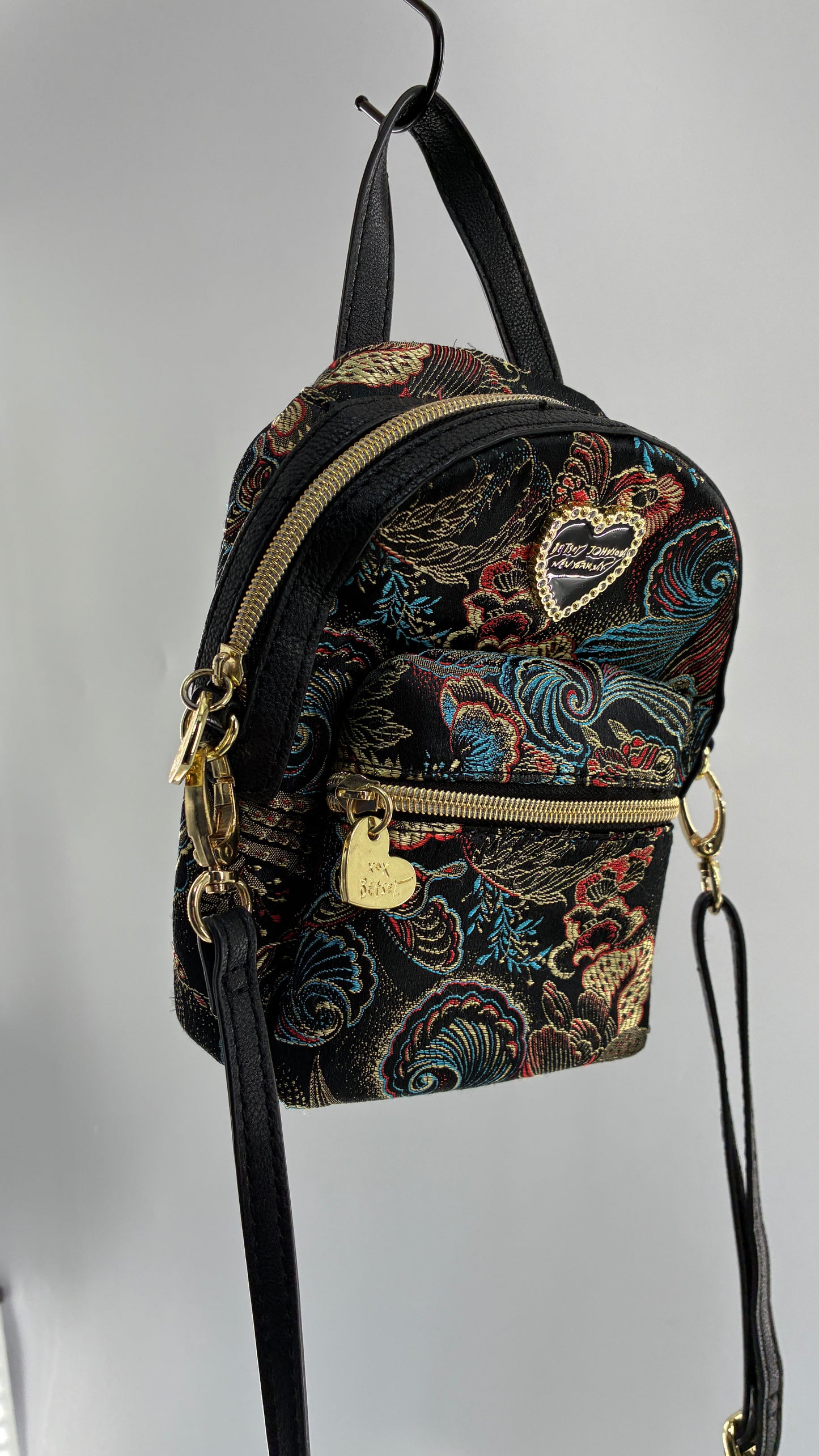 Vintage BETSY JOHNSON Mini Convertible Crossbody Backpack