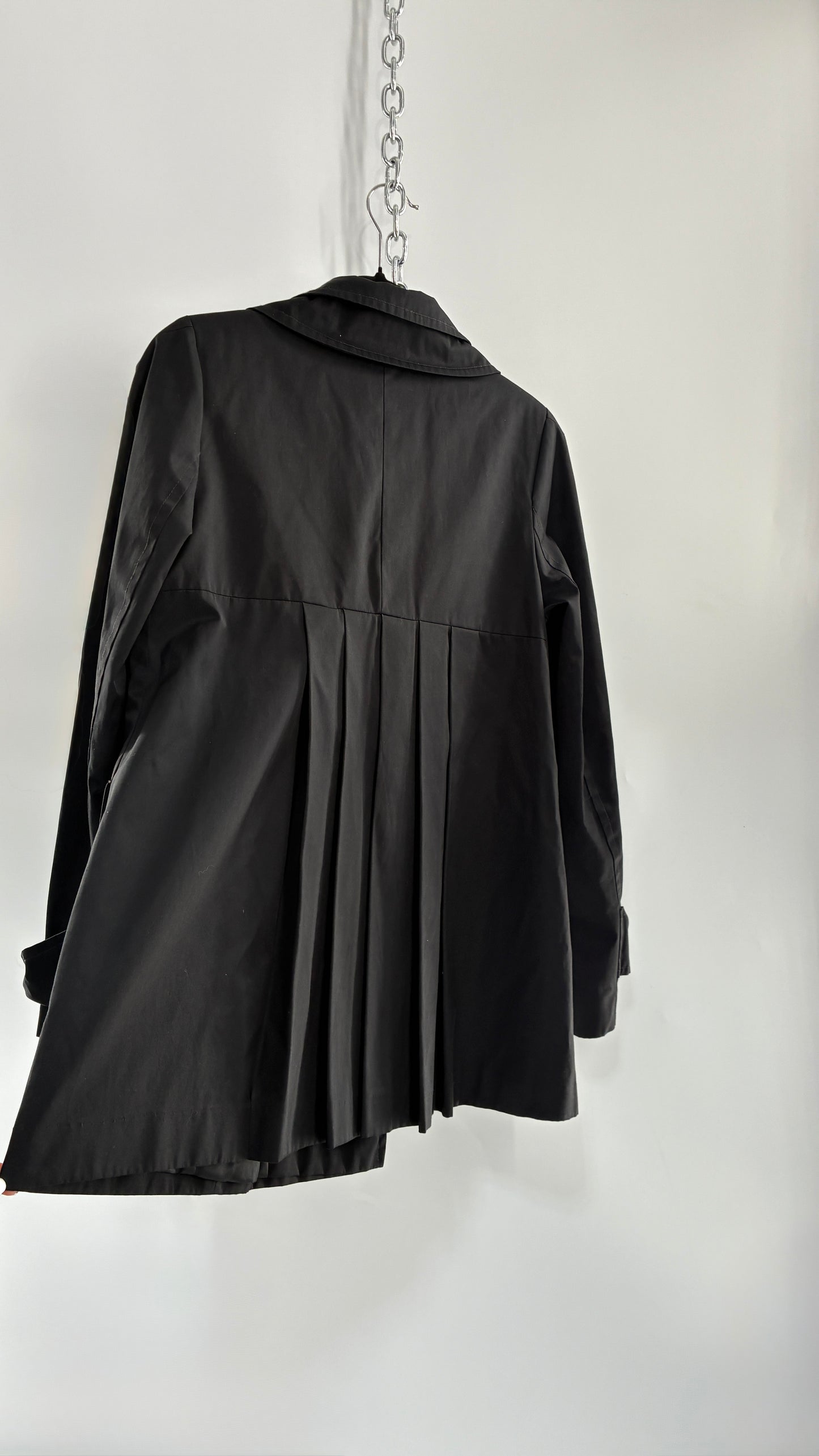 Vintage MISS SIXTY Black Jacket with Oversized Silver Buttons (Medium)